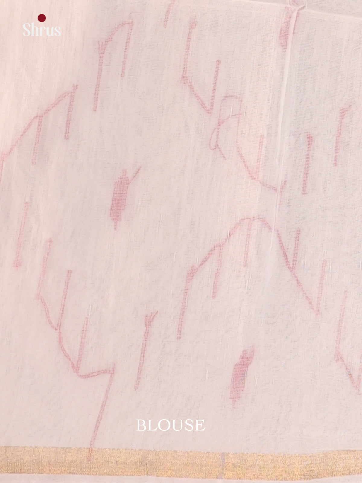 Cream & Red- Bengal cotton Saree - Shop on Shrus.com