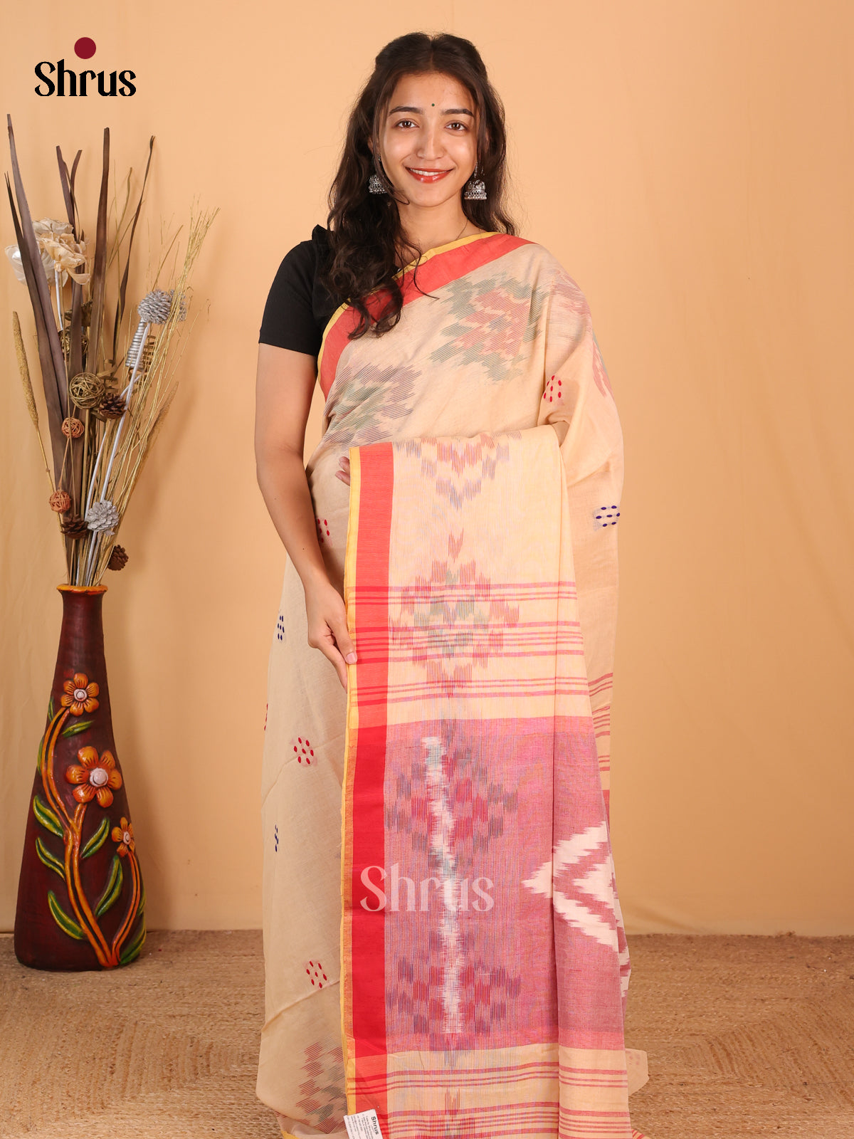 DCS03139 - Bengal cotton Saree - Shop on Shrus.com