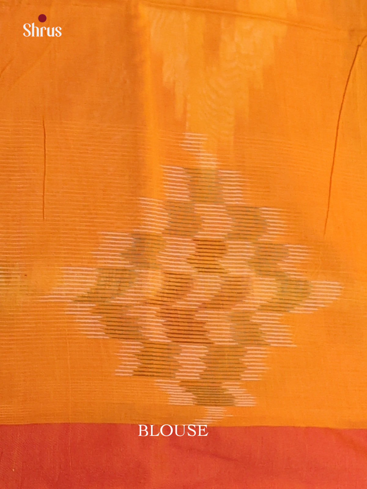 Mustard & Red - Bengal cotton Saree - Shop on Shrus.com