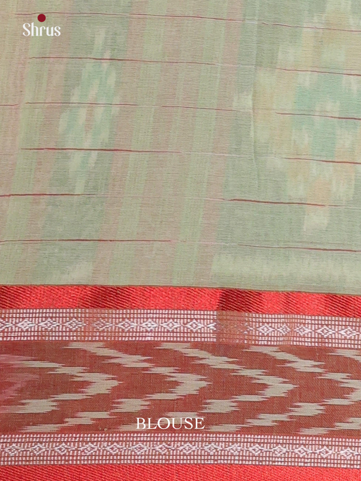 Pastel Green & Red - Bengal cotton Saree - Shop on Shrus.com