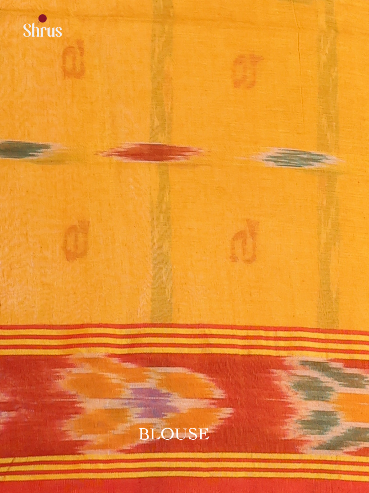 Yellow  & Red- Bengal cotton Saree - Shop on Shrus.com