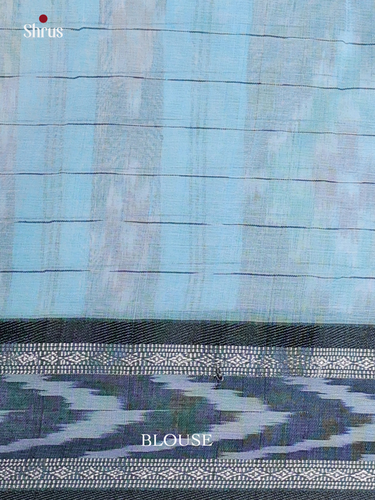 Pastel Blue & Grey  - Bengal cotton Saree - Shop on Shrus.com