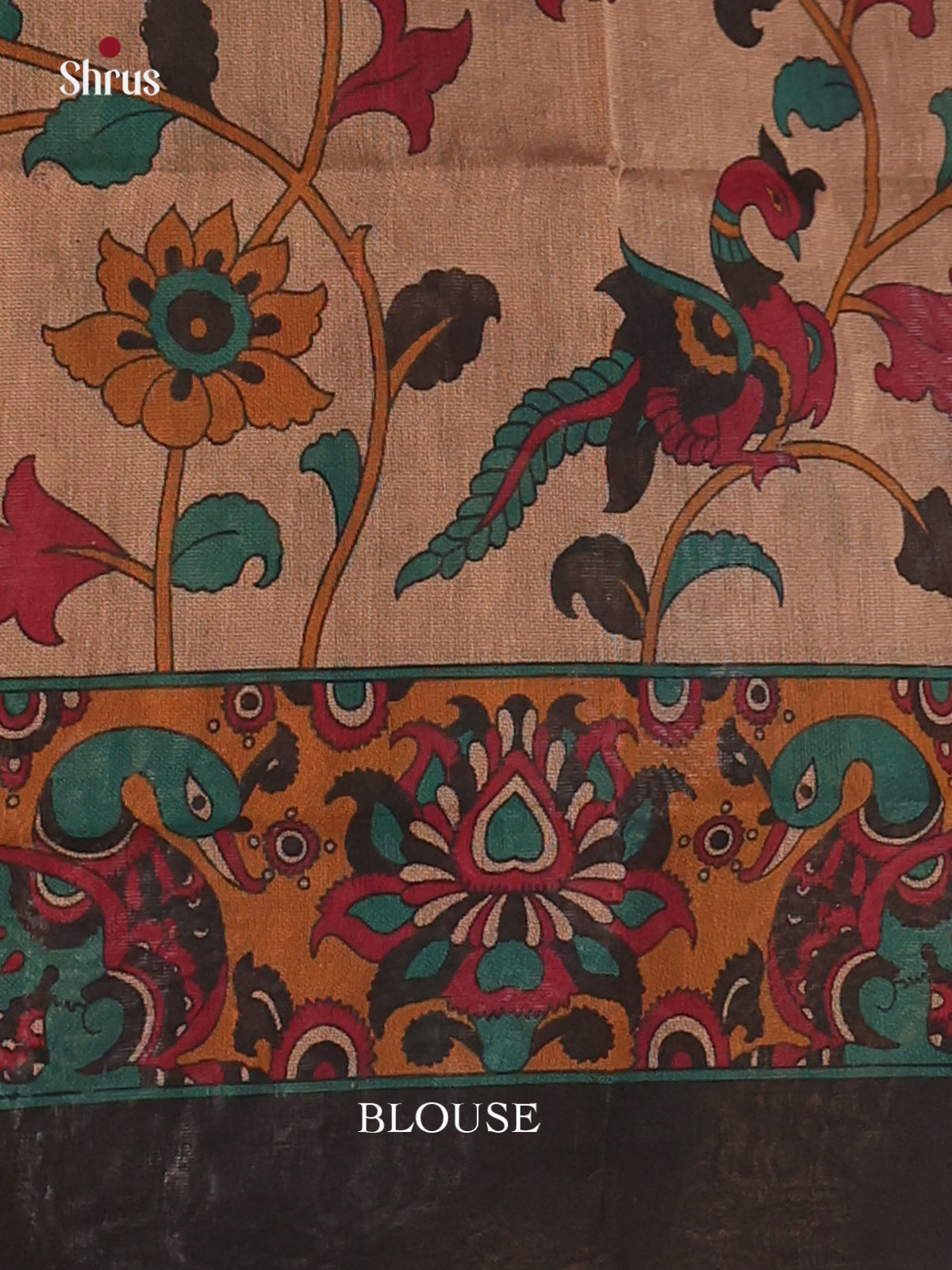 Blue & Brown - Bengal cotton Saree - Shop on Shrus.com