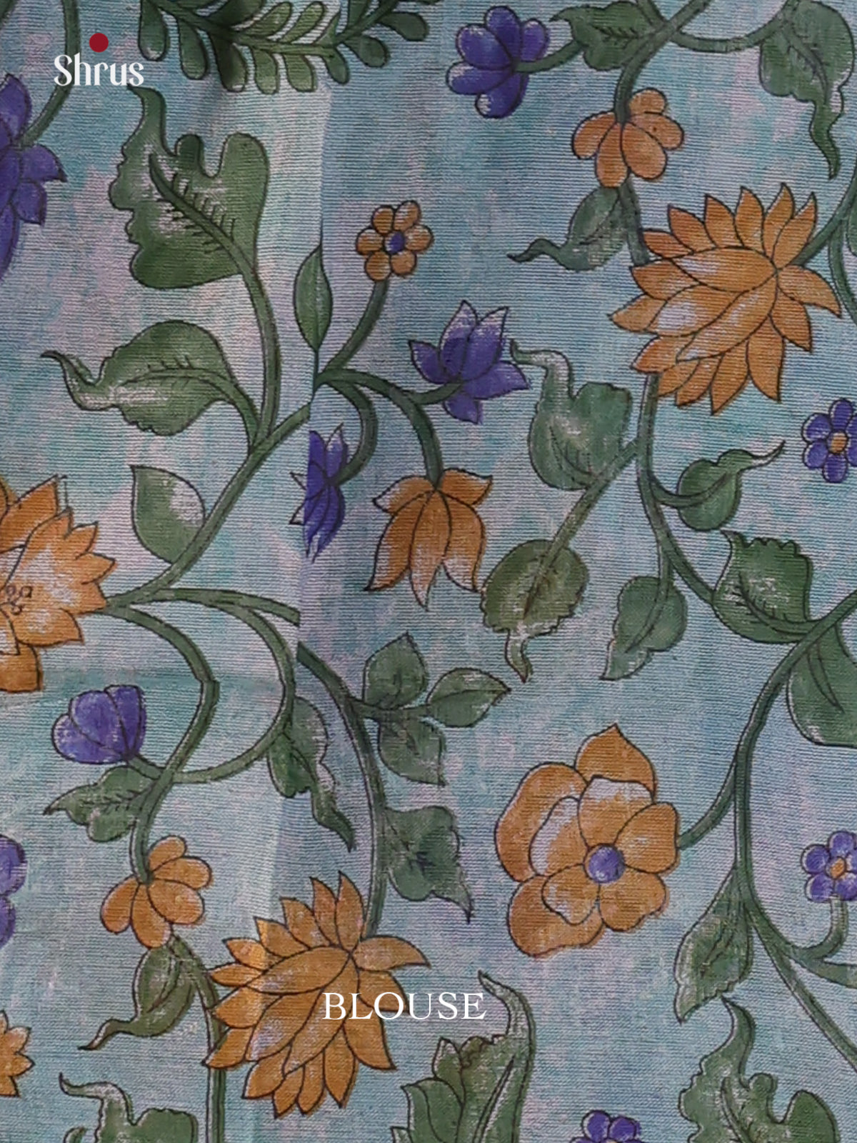 Pink & Blue - Bengal cotton Saree - Shop on Shrus.com