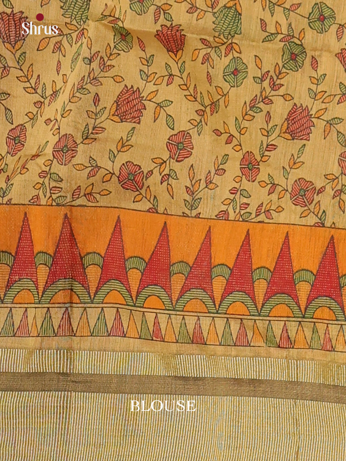 Maroon & Beige - Bengal cotton Saree - Shop on Shrus.com