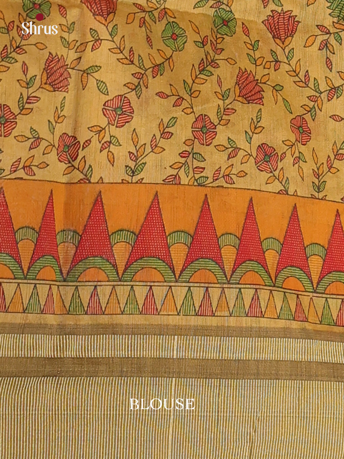 Green & Beige - Bengal cotton Saree - Shop on Shrus.com