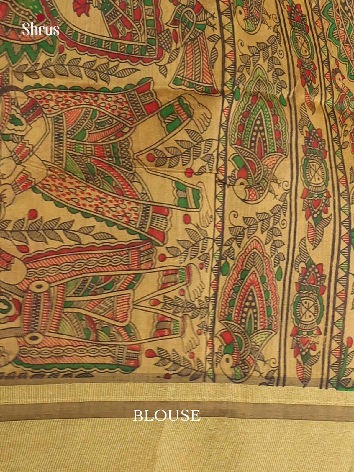 Green & Beige - Bengal cotton Saree - Shop on Shrus.com
