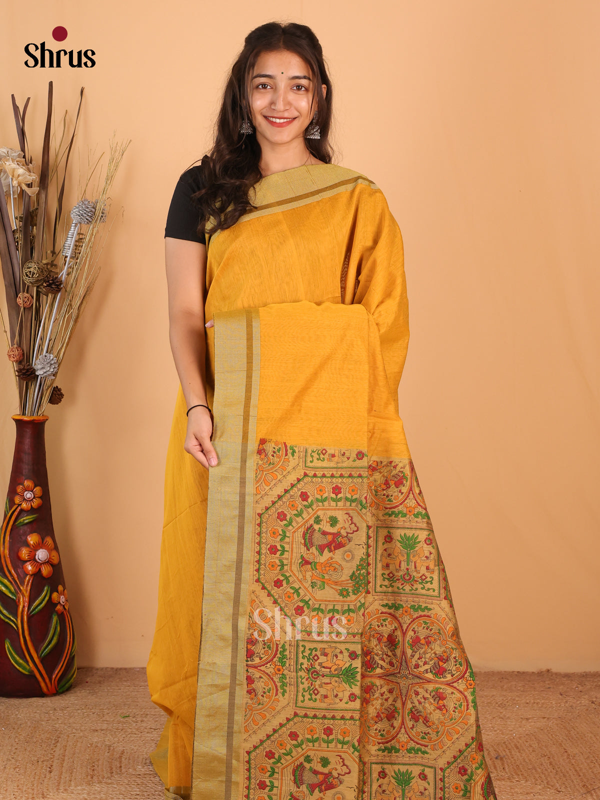 DCS03243 - Bengal cotton Saree - Shop on Shrus.com