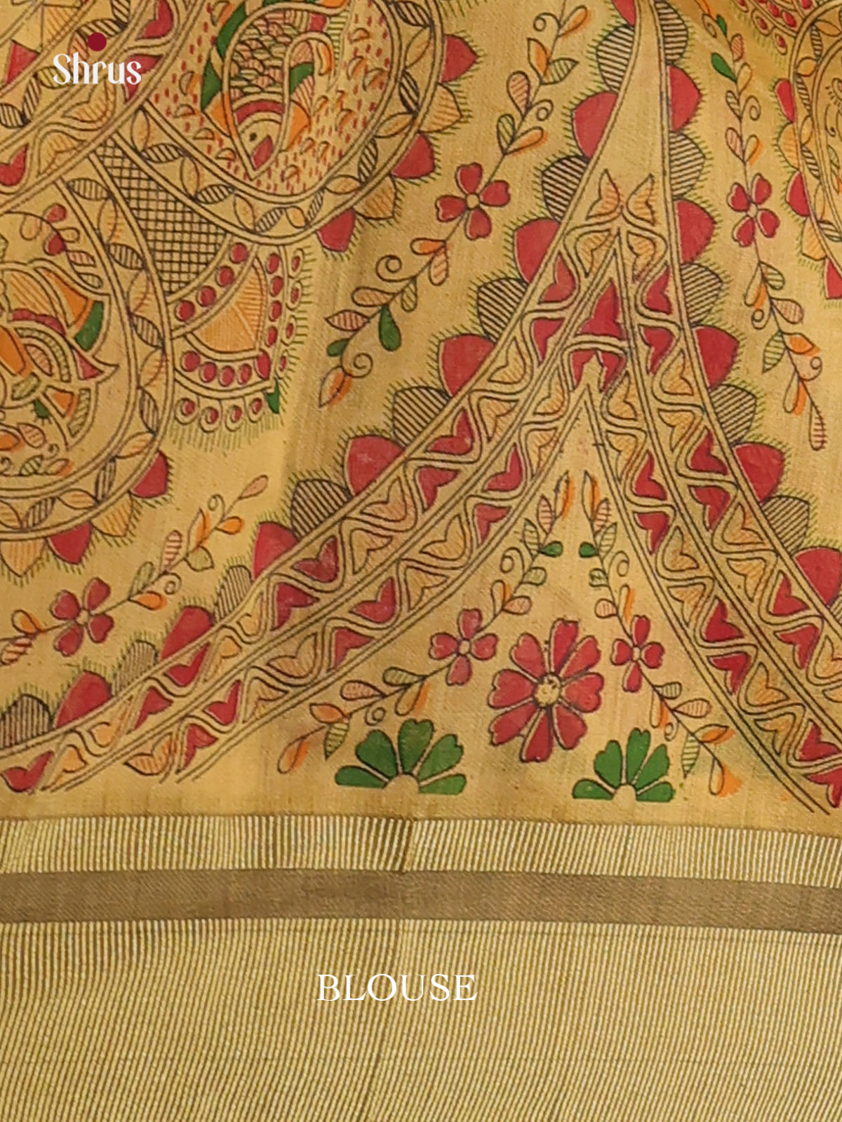 Wine & Beige - Bengal cotton Saree - Shop on Shrus.com