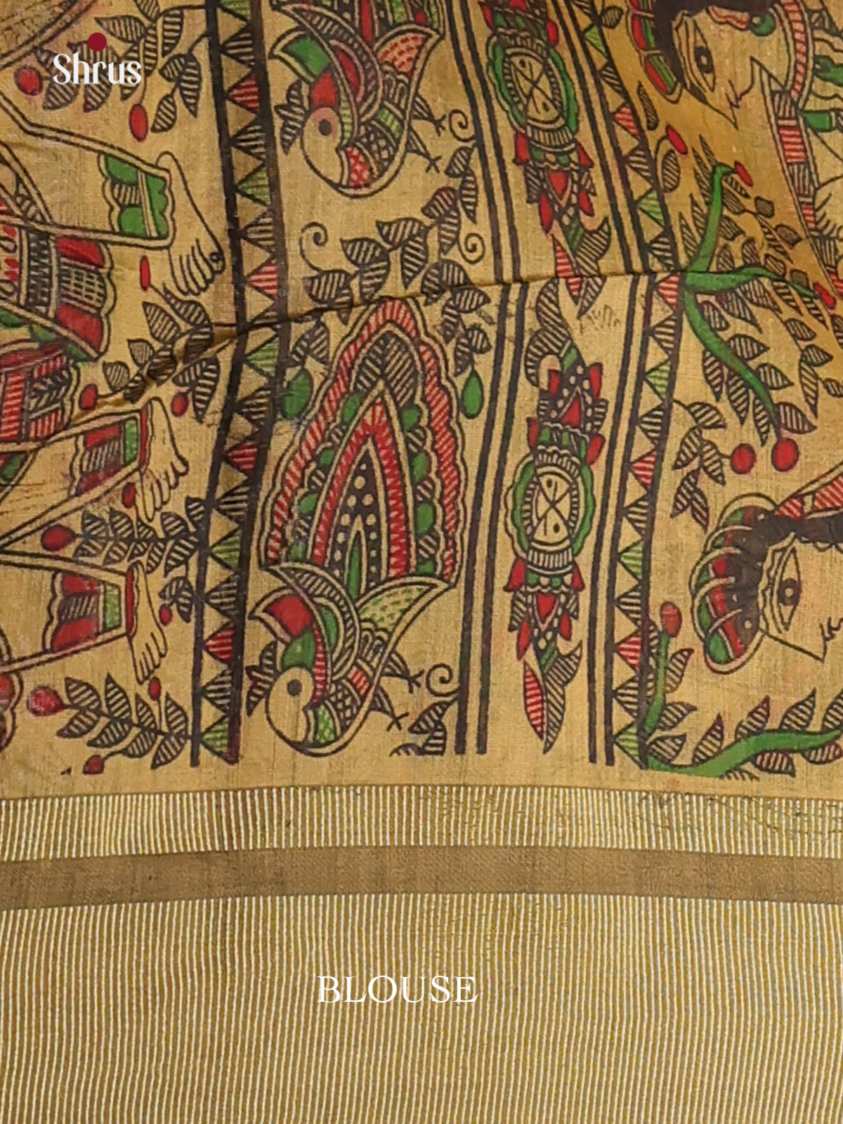 Blue & Beige - Bengal cotton Saree - Shop on Shrus.com