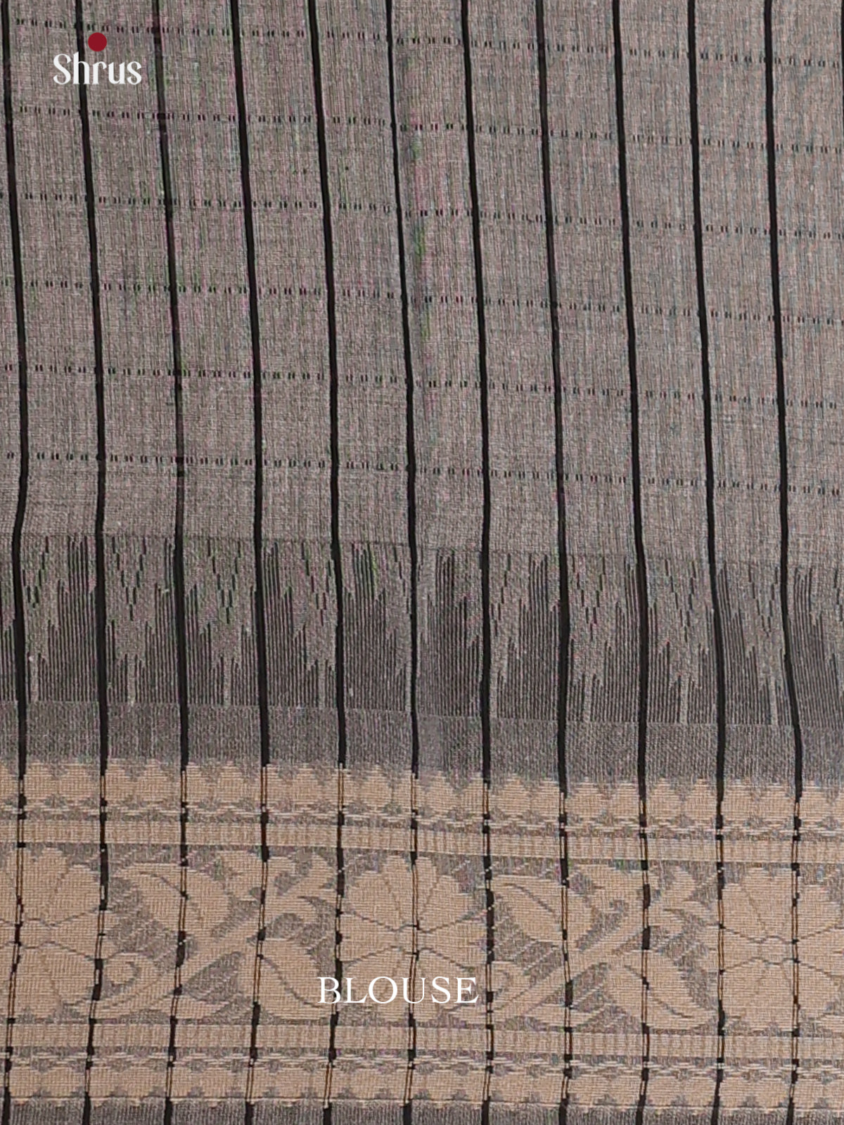 Grey & Black - Bengal cotton Saree - Shop on Shrus.com