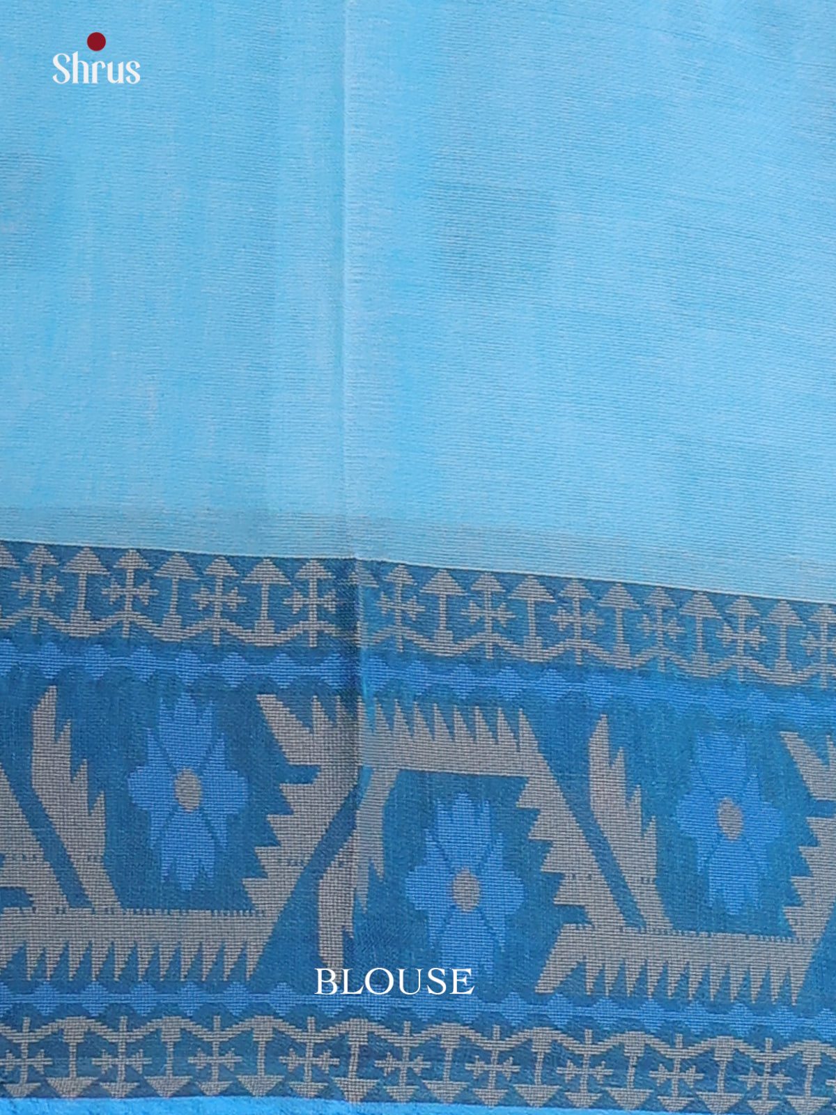 Blue - Bengal cotton Saree - Shop on Shrus.com