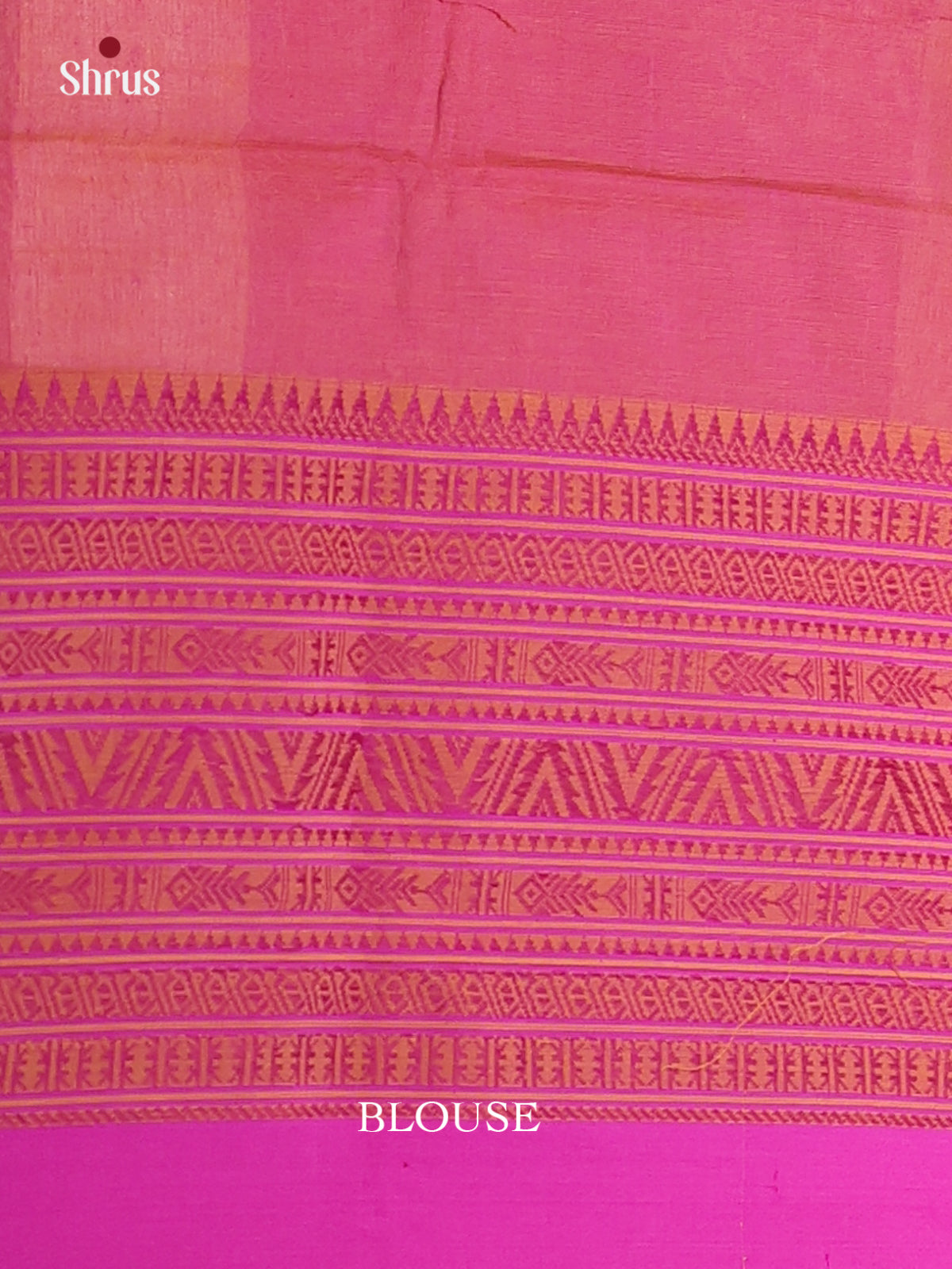 Sandal & Pink - Bengal cotton Saree - Shop on Shrus.com