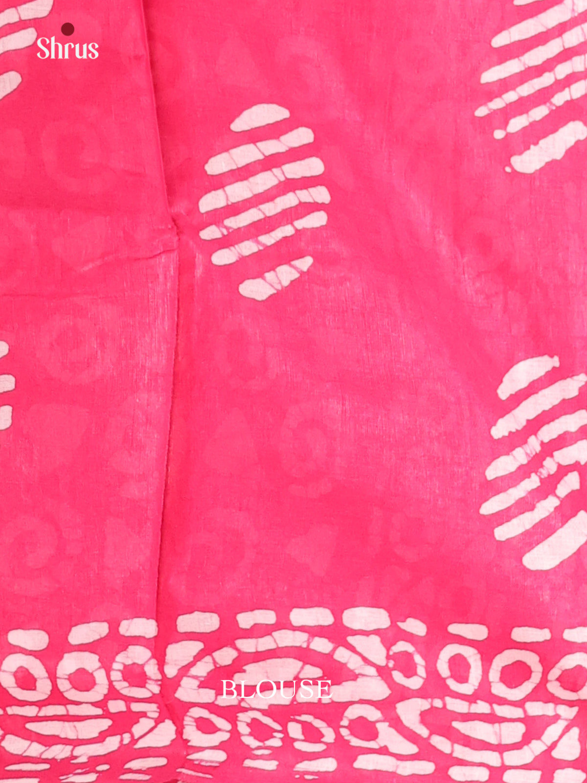Cream & Pink - Bhatik Saree - Shop on Shrus.com
