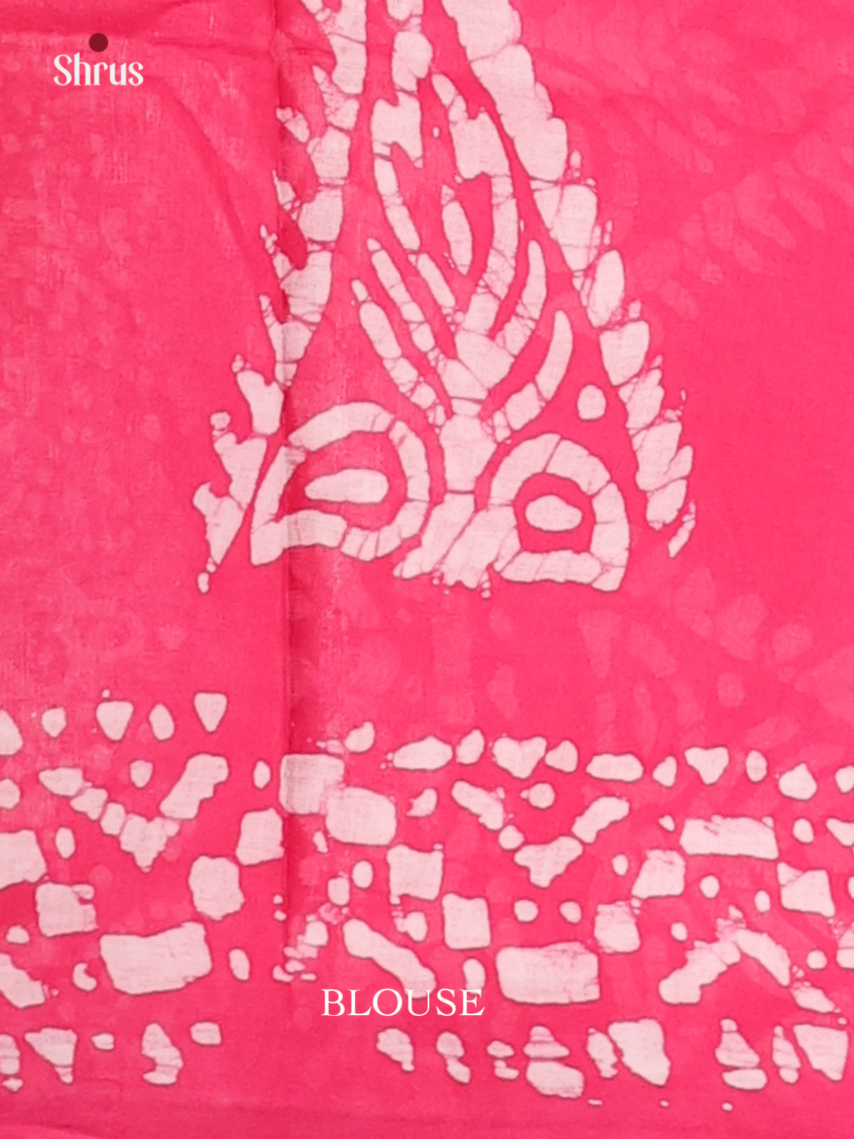 Cream & Pink - Bhatik Saree - Shop on Shrus.com