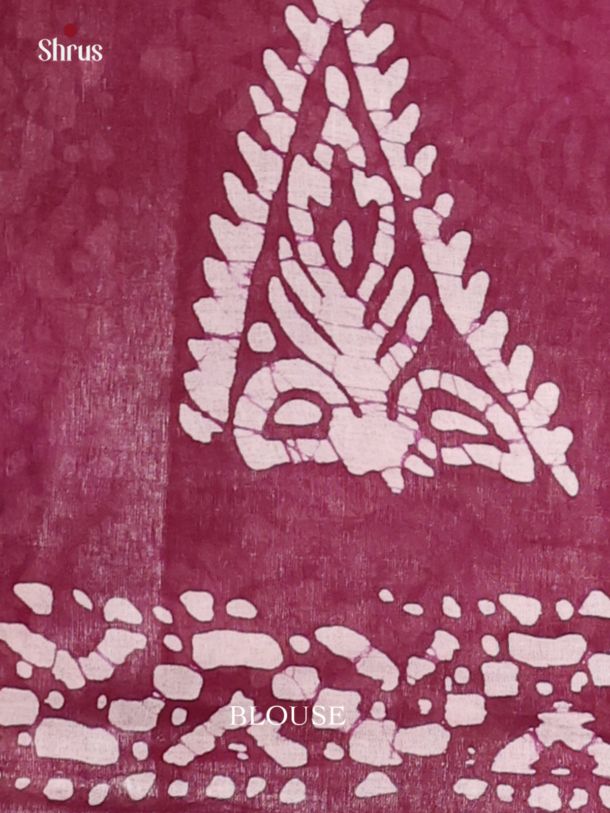 Cream & Maroon- Bhatik Saree - Shop on Shrus.com