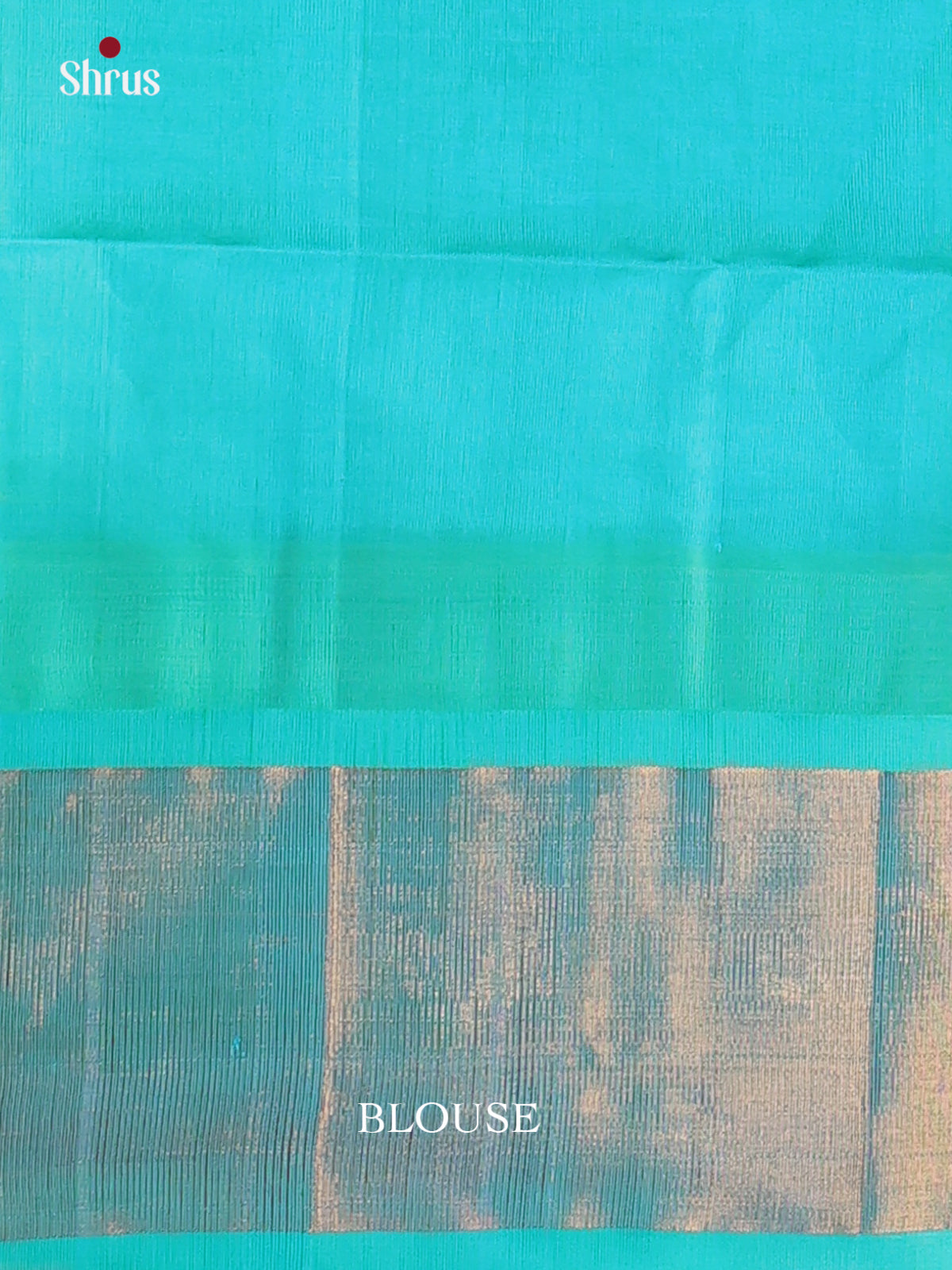 Peachish Pink & Teal - Silk Cotton Saree - Shop on Shrus.com