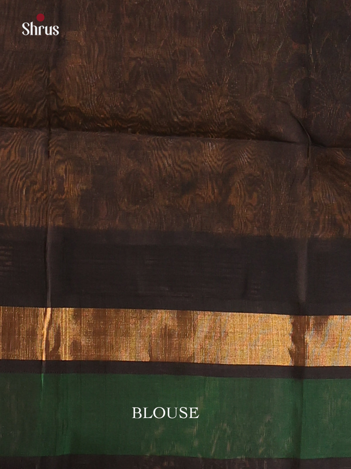 Mustard & Black - Silk Cotton Saree - Shop on Shrus.com