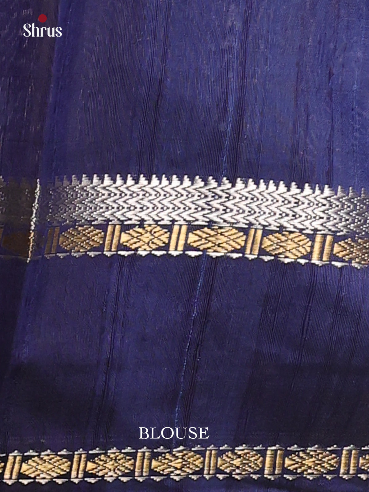 Orange & Blue - Raw Silk Saree - Shop on Shrus.com