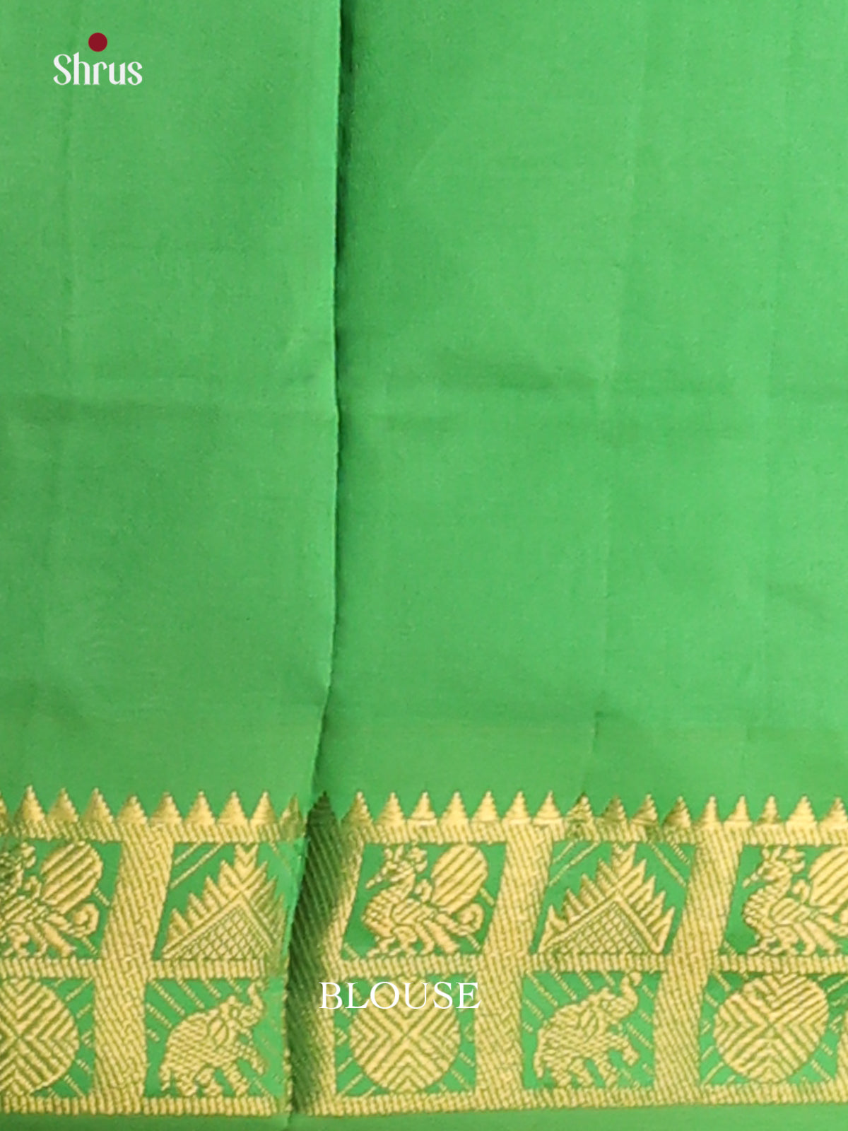 Dark Green & Green - Silkcotton-halfpure  Saree - Shop on Shrus.com