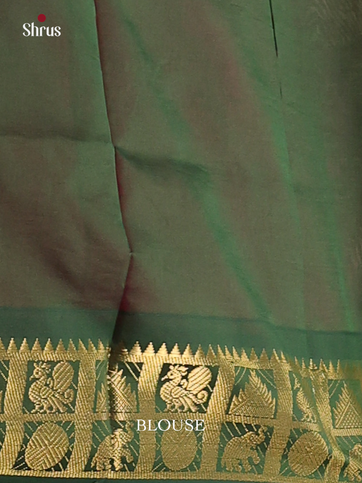 Pink & Green - Silkcotton-halfpure Saree - Shop on Shrus.com
