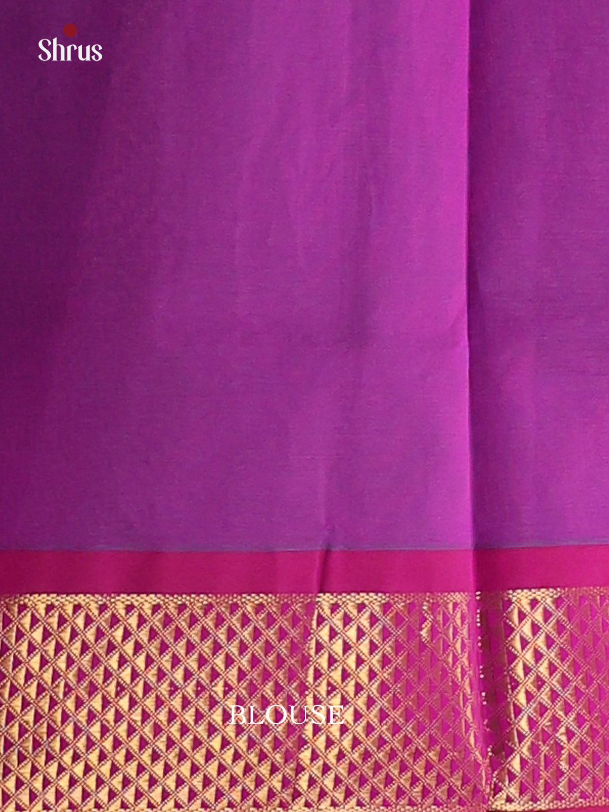 Blue & Purple- Silkcotton-halfpure  Saree - Shop on Shrus.com