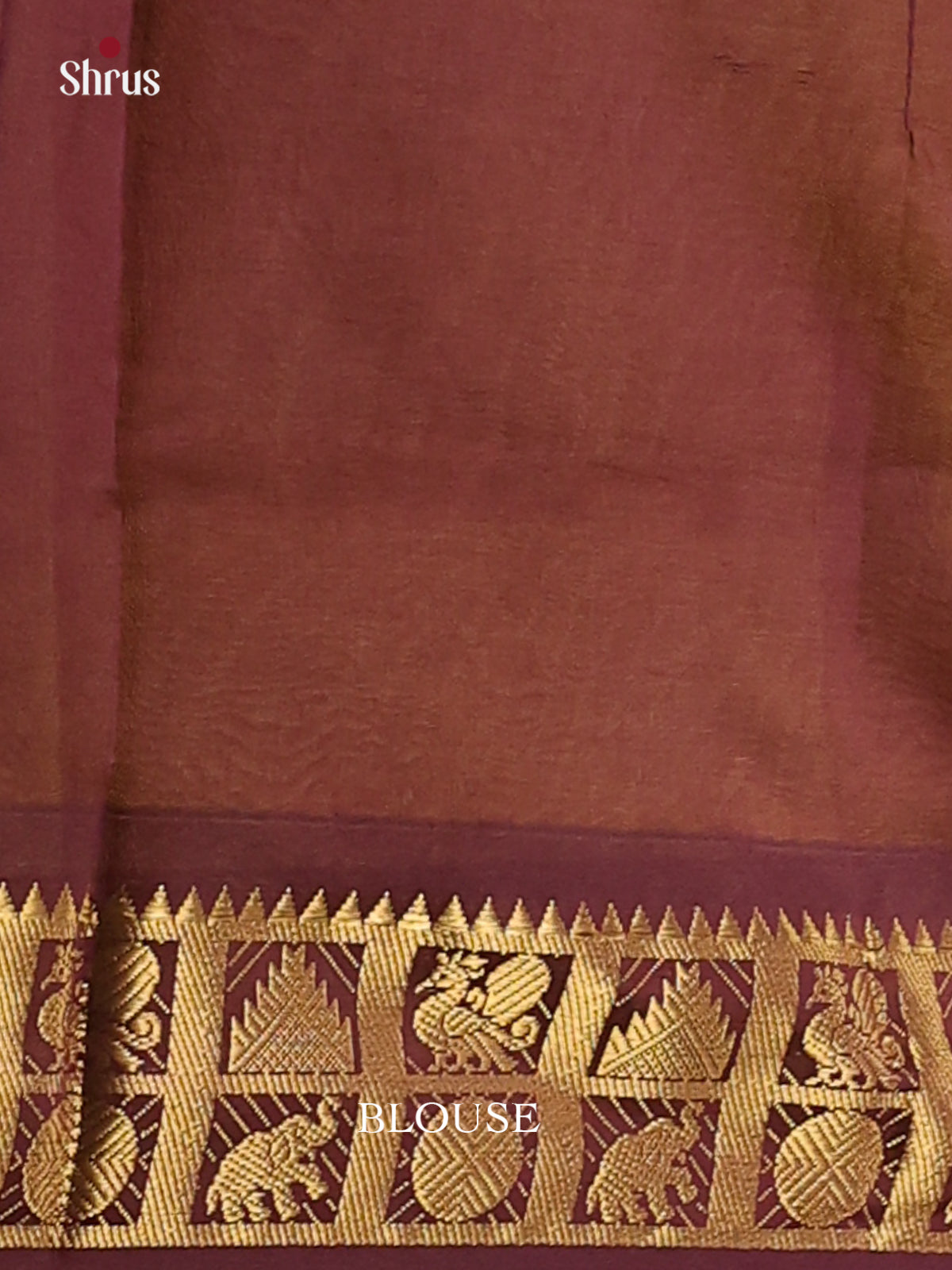Yellow & Brown - Silkcotton-halfpure Saree - Shop on Shrus.com