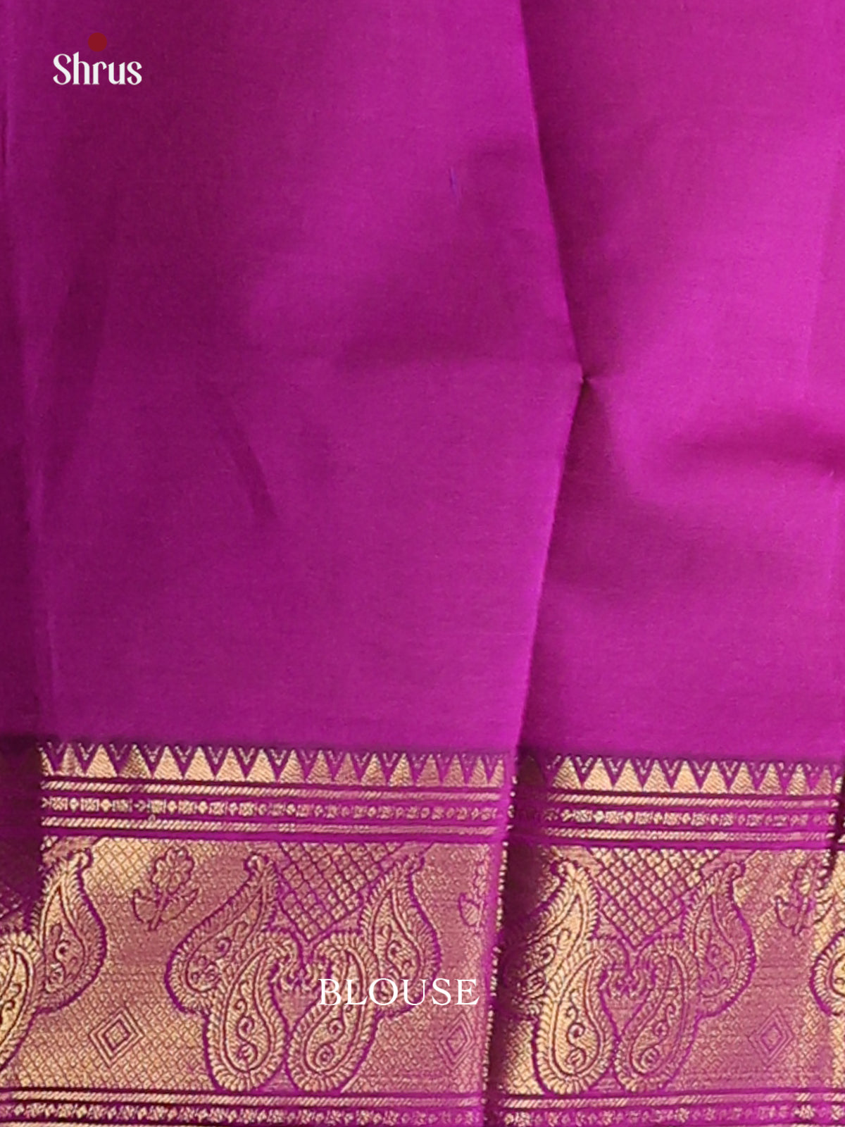 Mehandi Green & Majenta - Silkcotton-halfpure Saree - Shop on Shrus.com