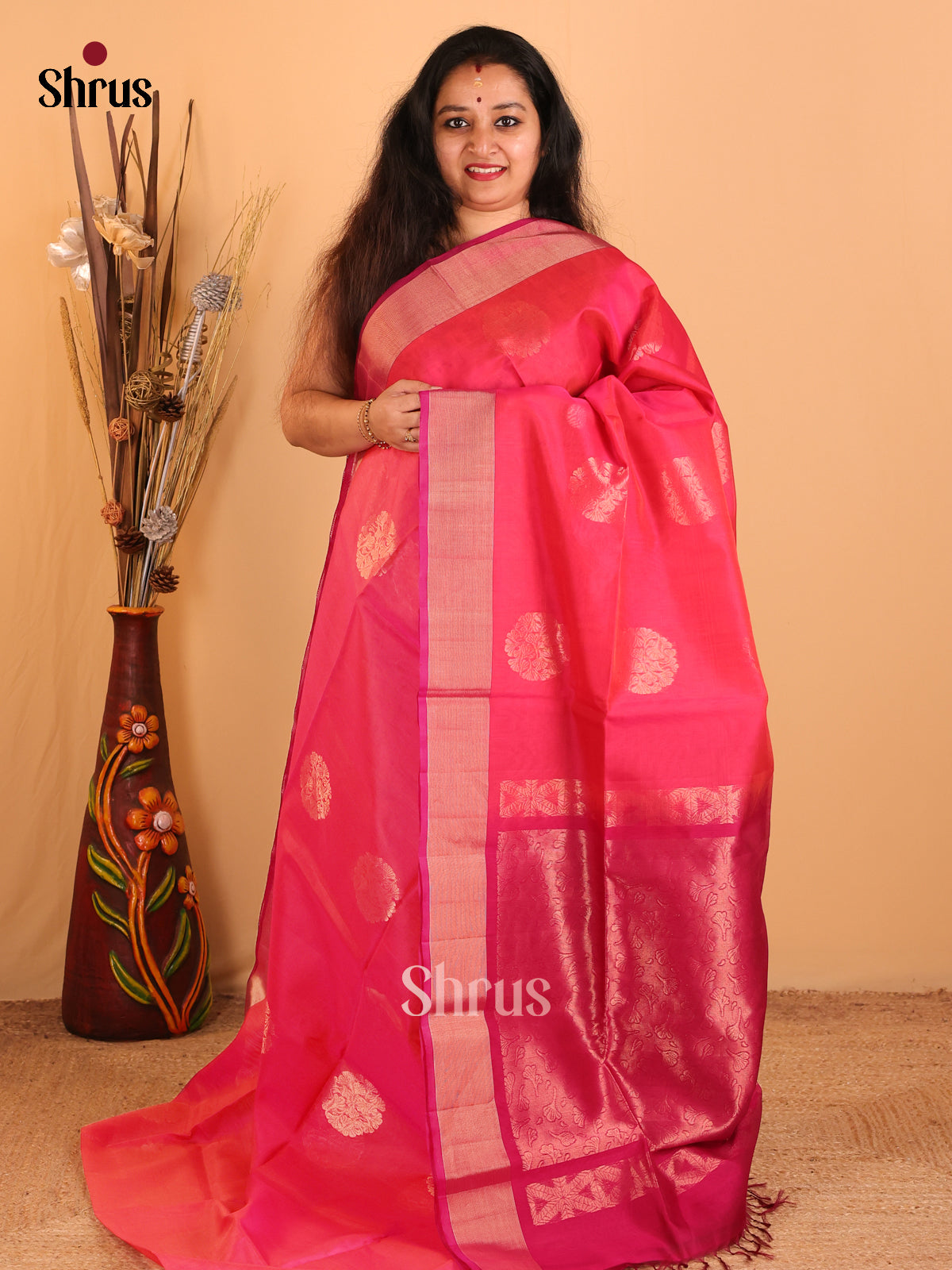 DCS07234 - Silk Cotton  Saree - Shop on Shrus.com