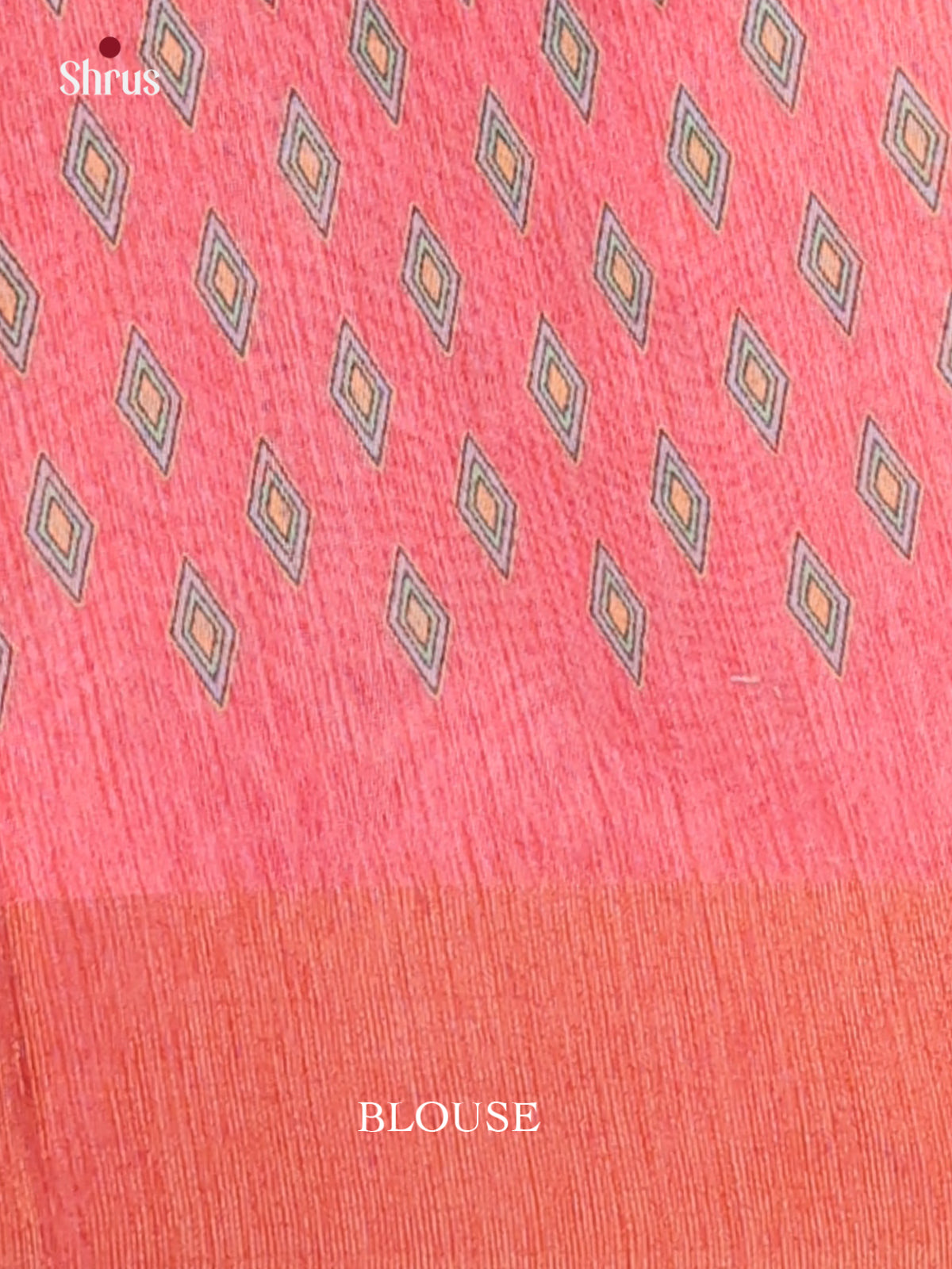 Cream & Pink - Champa semitussar Saree - Shop on Shrus.com