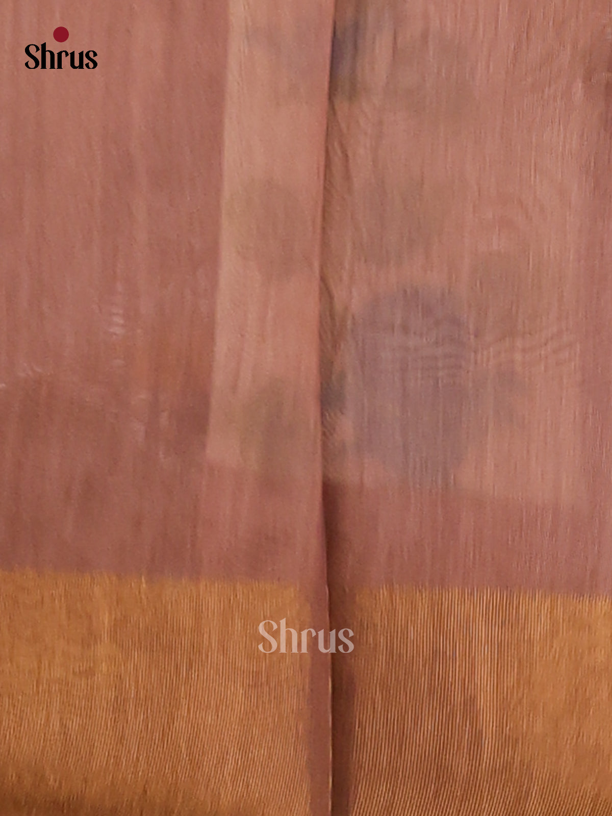 Golden Yellow & Brown - Champa  Semitussar Saree - DCS11038 - Shop on Shrus.com