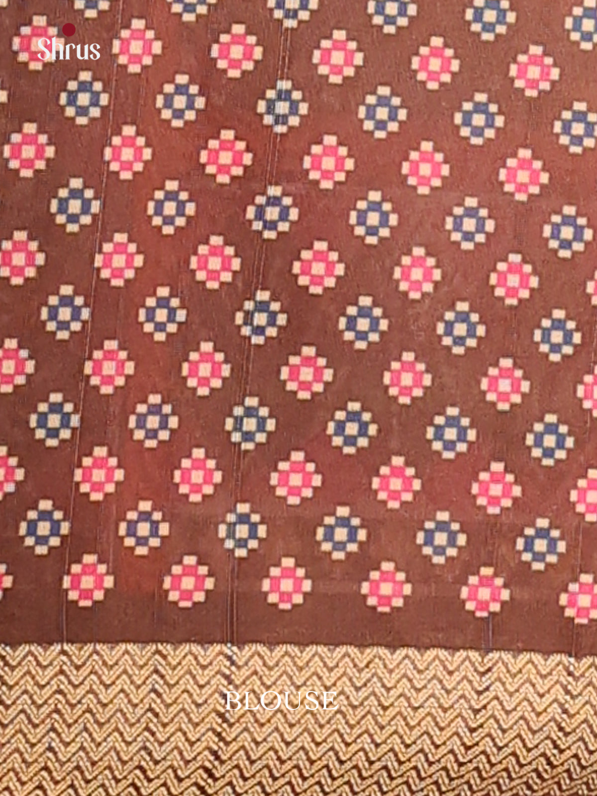 Green & Dark Brown - Champa Semi tussar Saree - DCS11078 - Shop on Shrus.com