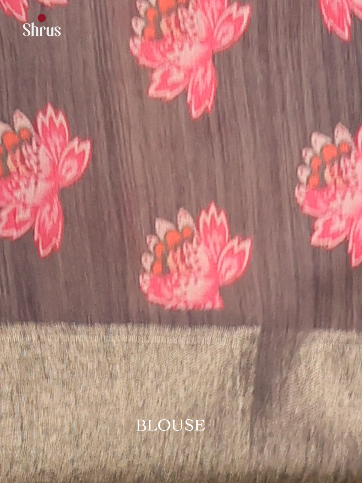 Sandal & Grey - Champa Semi Tussar Saree - DCS11127 - Shop on Shrus.com