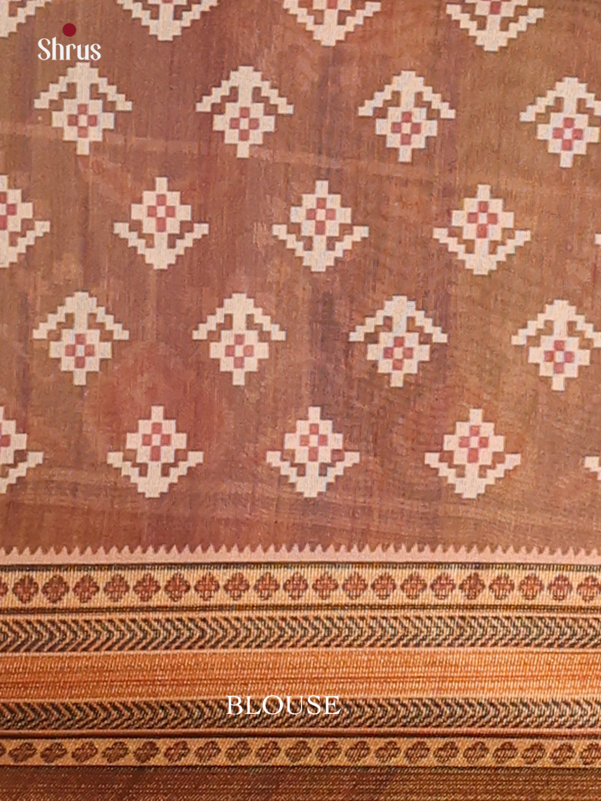 Peacock Green & Coffee Brown - Champa Semi Tussar Saree - DCS11145 - Shop on Shrus.com