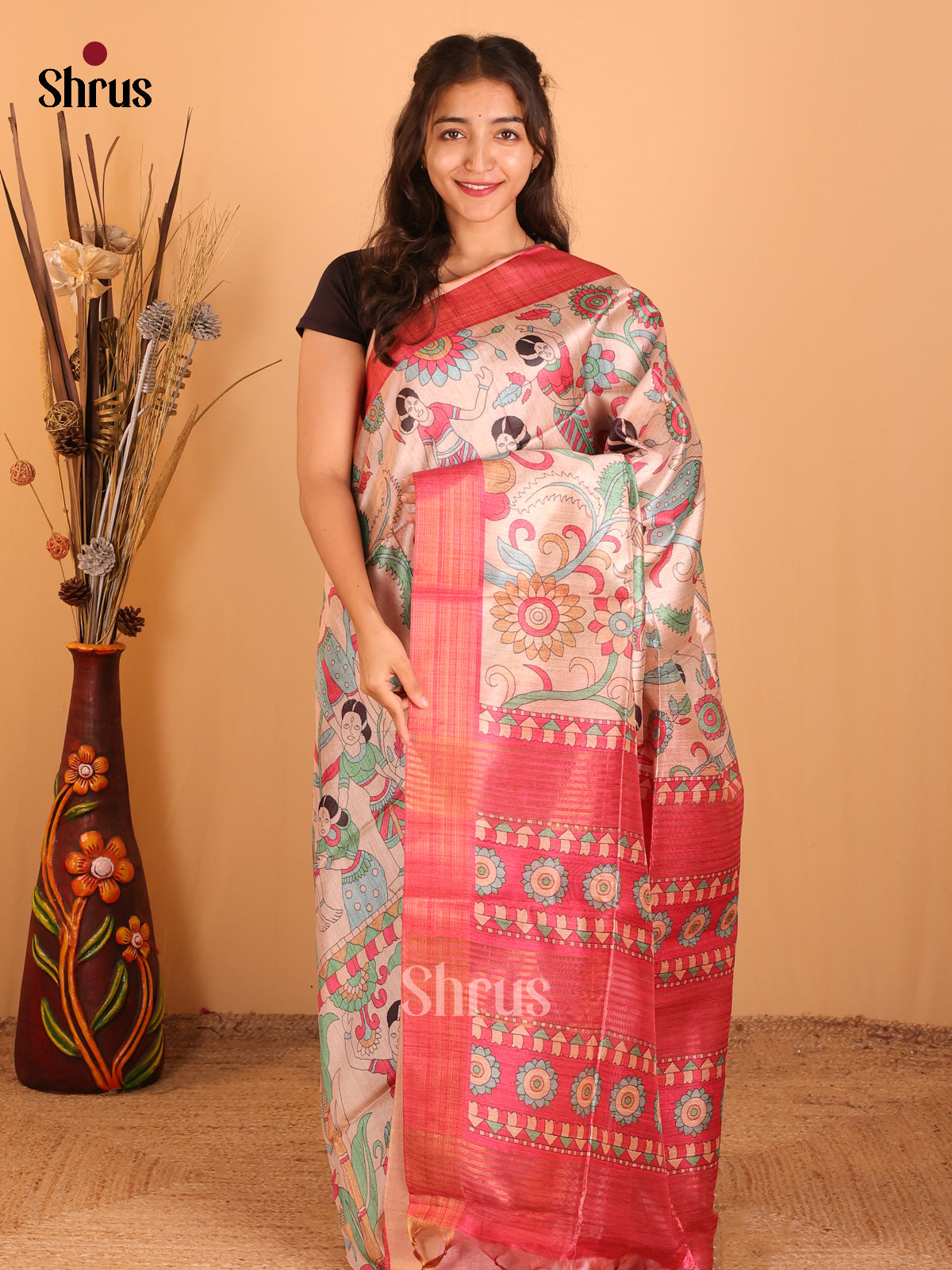 DCS11157 - Champa semitussar Saree - Shop on Shrus.com