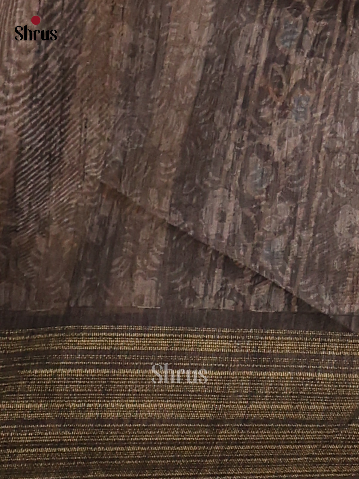 off white & Grey - Champa Semitussa Saree - DCS11160 - Shop on Shrus.com
