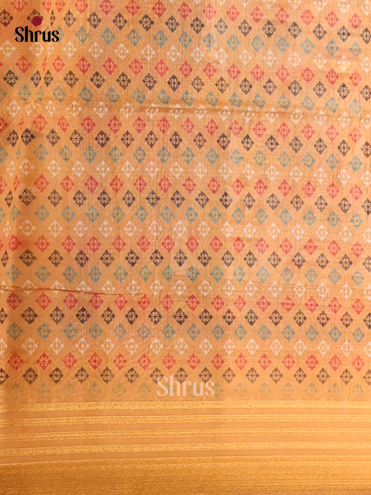 Cream & Mustard - Champa Semi Tussar Saree - DCS11165 - Shop on Shrus.com