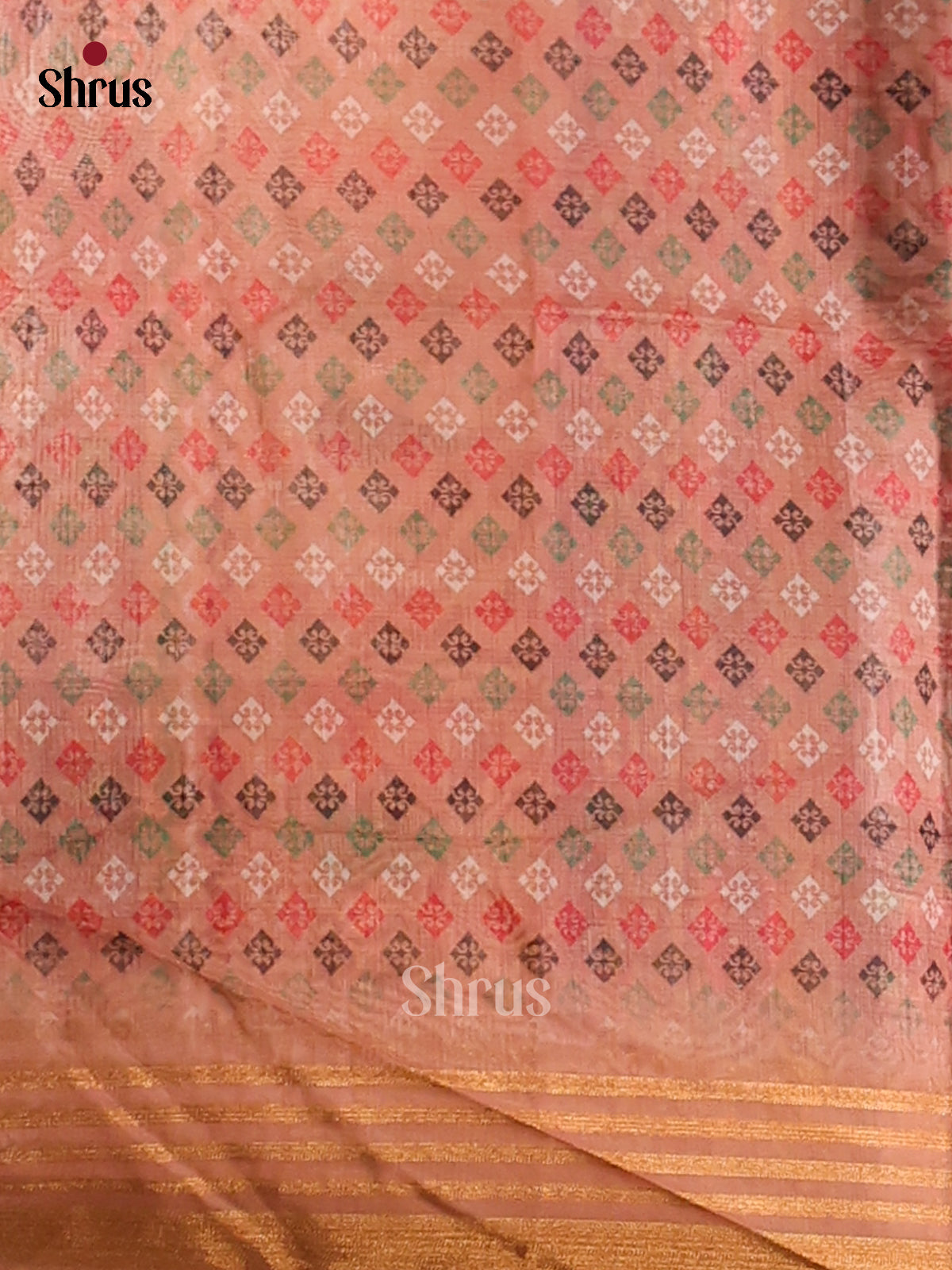 Off white & brown - Champa Semi Tussar Saree - DCS11166 - Shop on Shrus.com