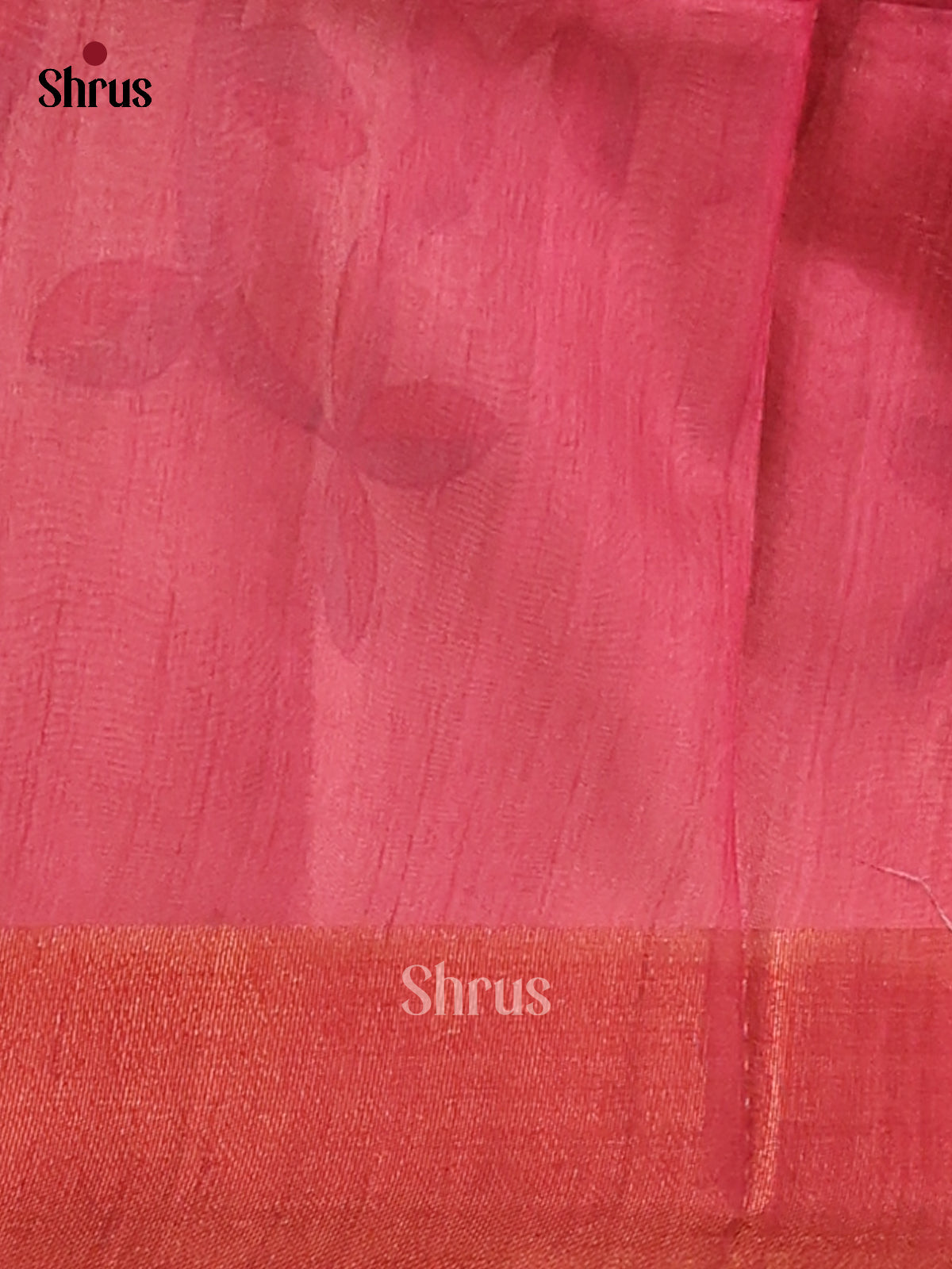 Beige & Dark  Pink - Champa  Semitussar Saree - DCS11176 - Shop on Shrus.com