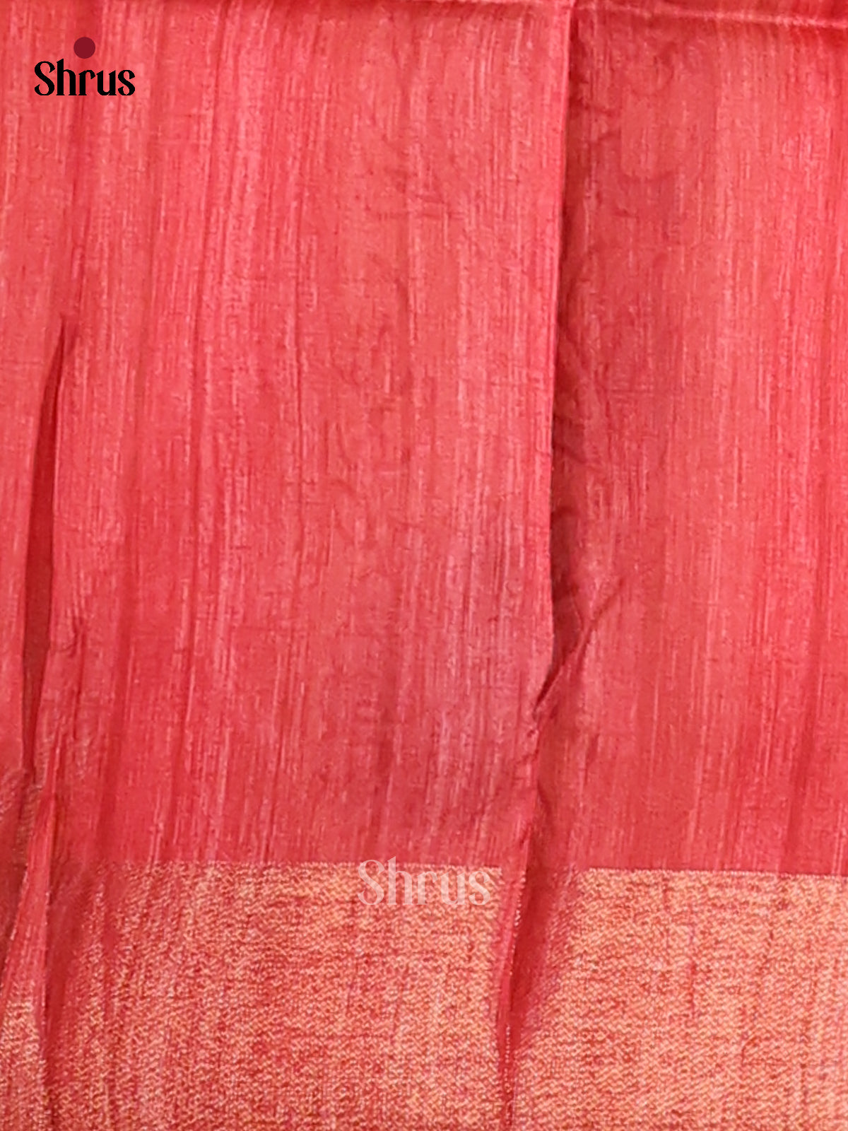 Sandal & Dark Peach - Champa Semitussa Saree - DCS11188 - Shop on Shrus.com