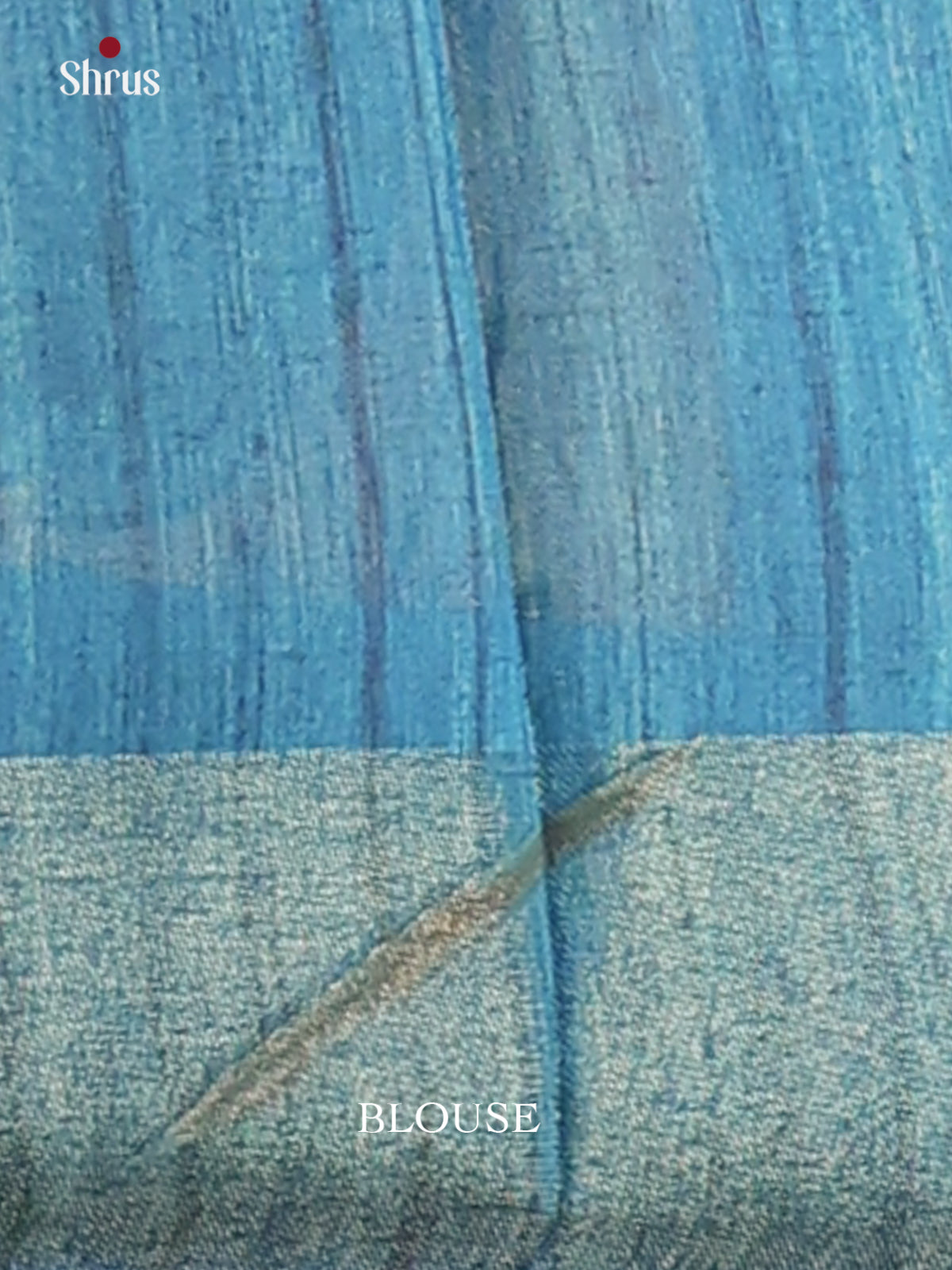 Cream & Teal Blue - Champa Semitussa Saree - DCS11193 - Shop on Shrus.com