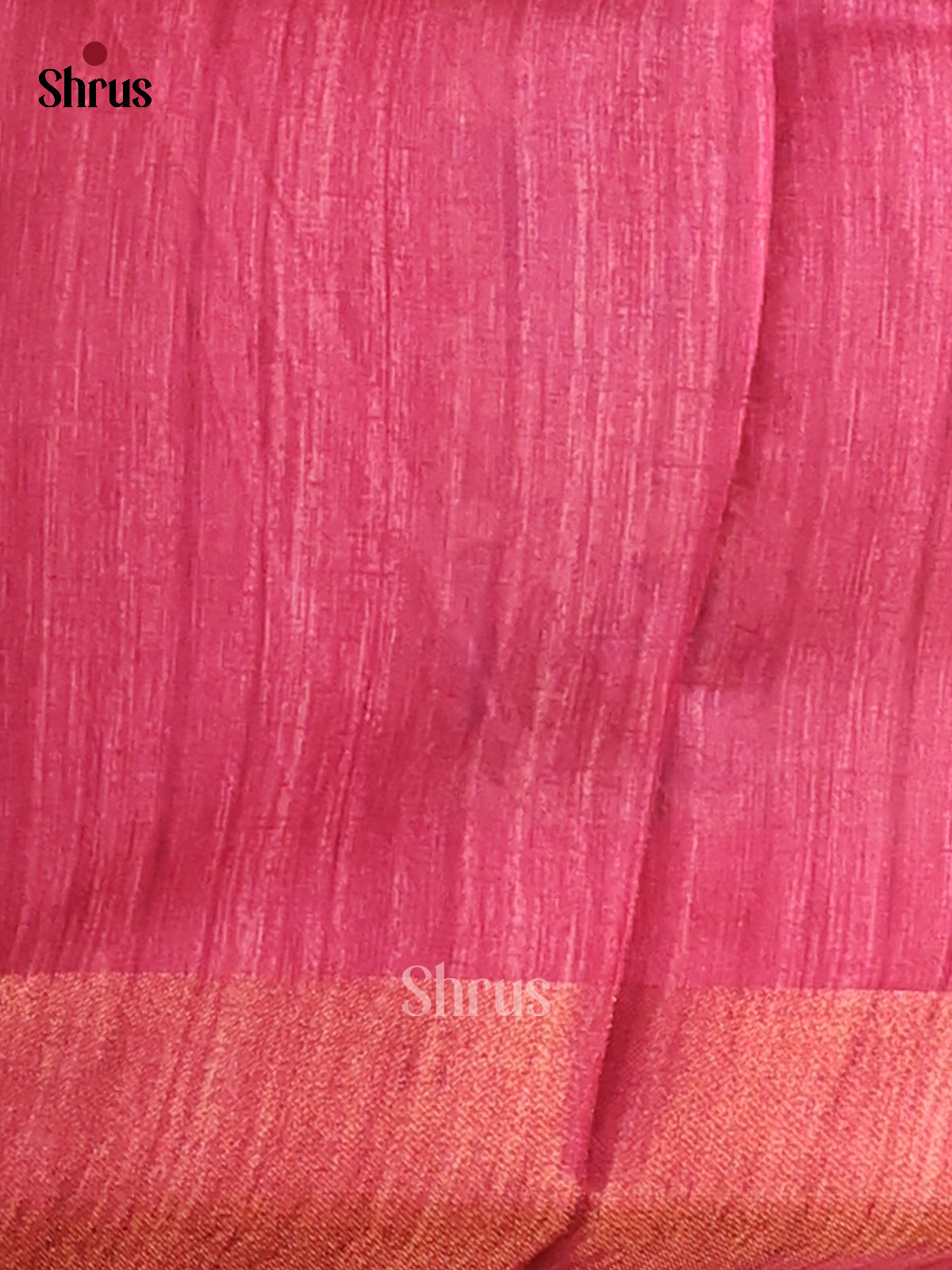 Sandal &  Pink - Champa Semitussa Saree - DCS11205 - Shop on Shrus.com