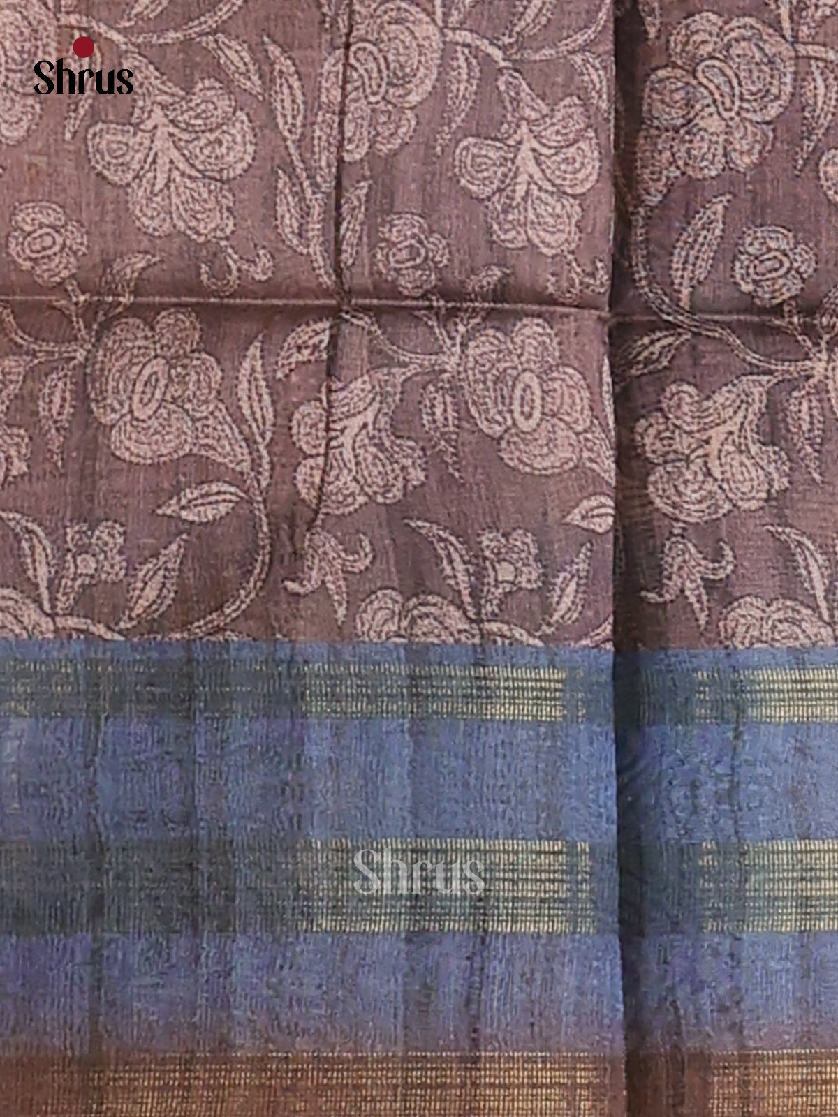 Dark Navy Blue & Dull onion  Pink - Champa Semitussa Saree - DCS11206 - Shop on Shrus.com