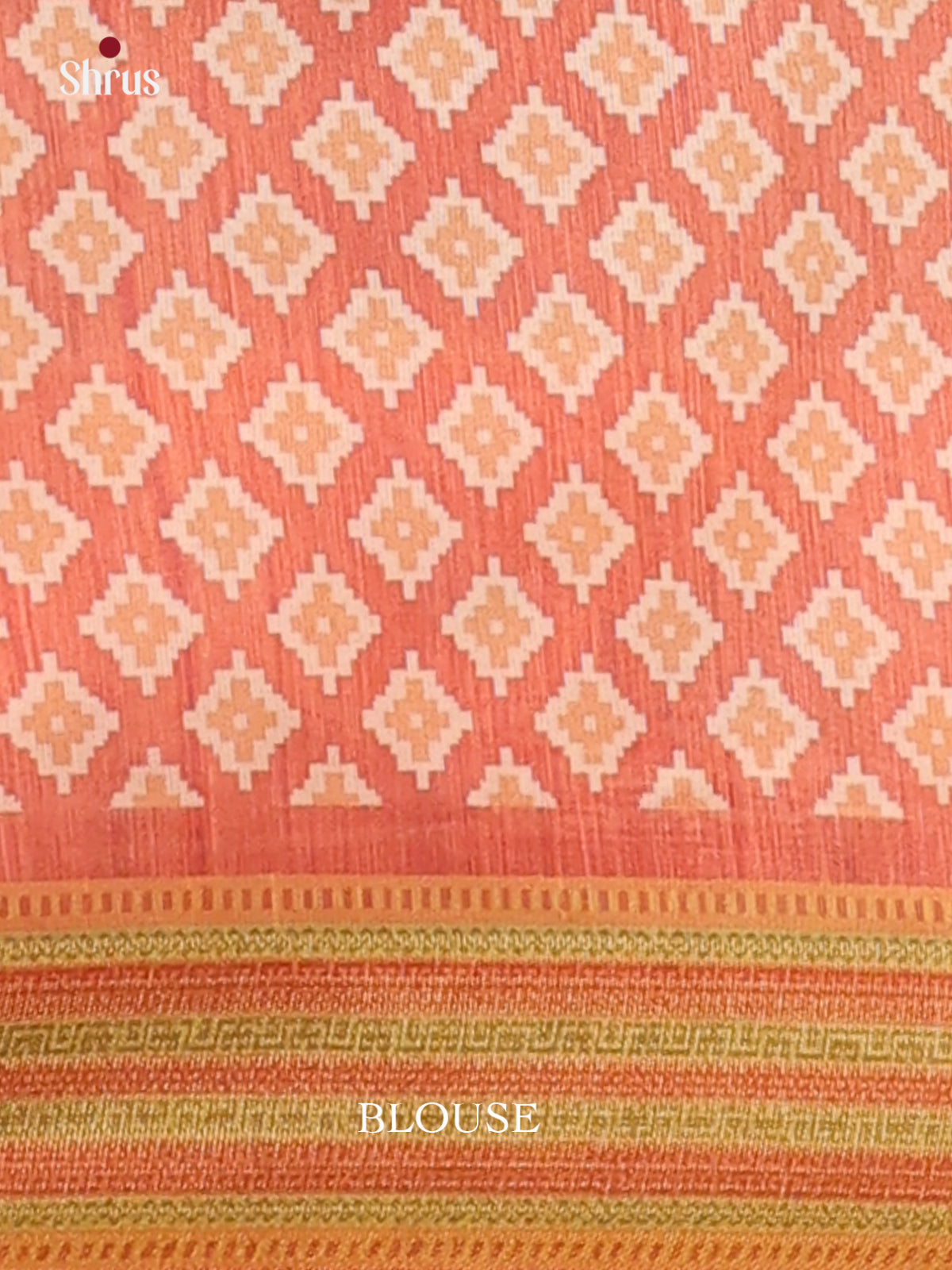 Green & Orange - Champa semitussar Saree - Shop on Shrus.com