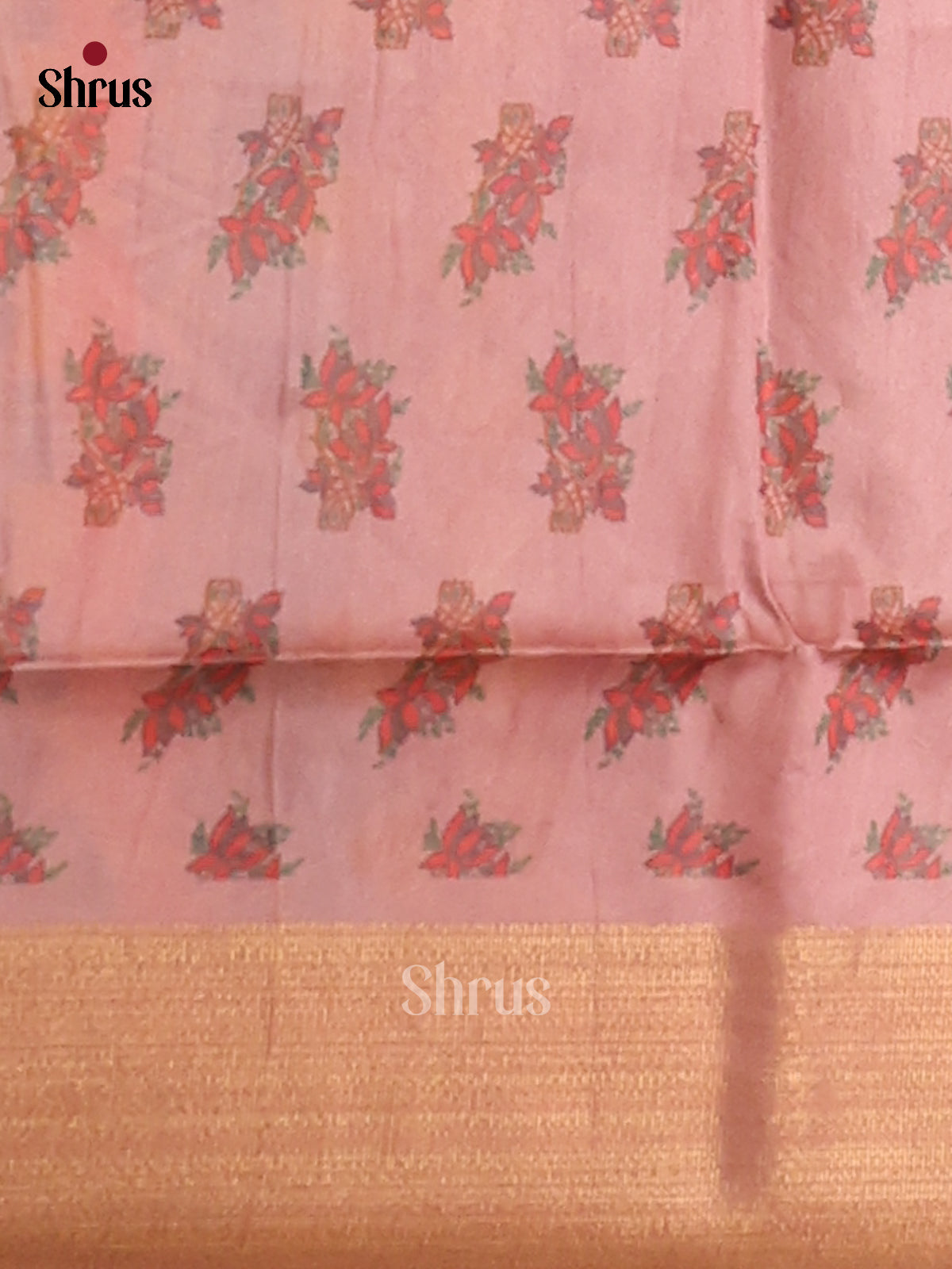 Brown & Light onion  Pink - Champa Semitussa Saree - DCS11231 - Shop on Shrus.com