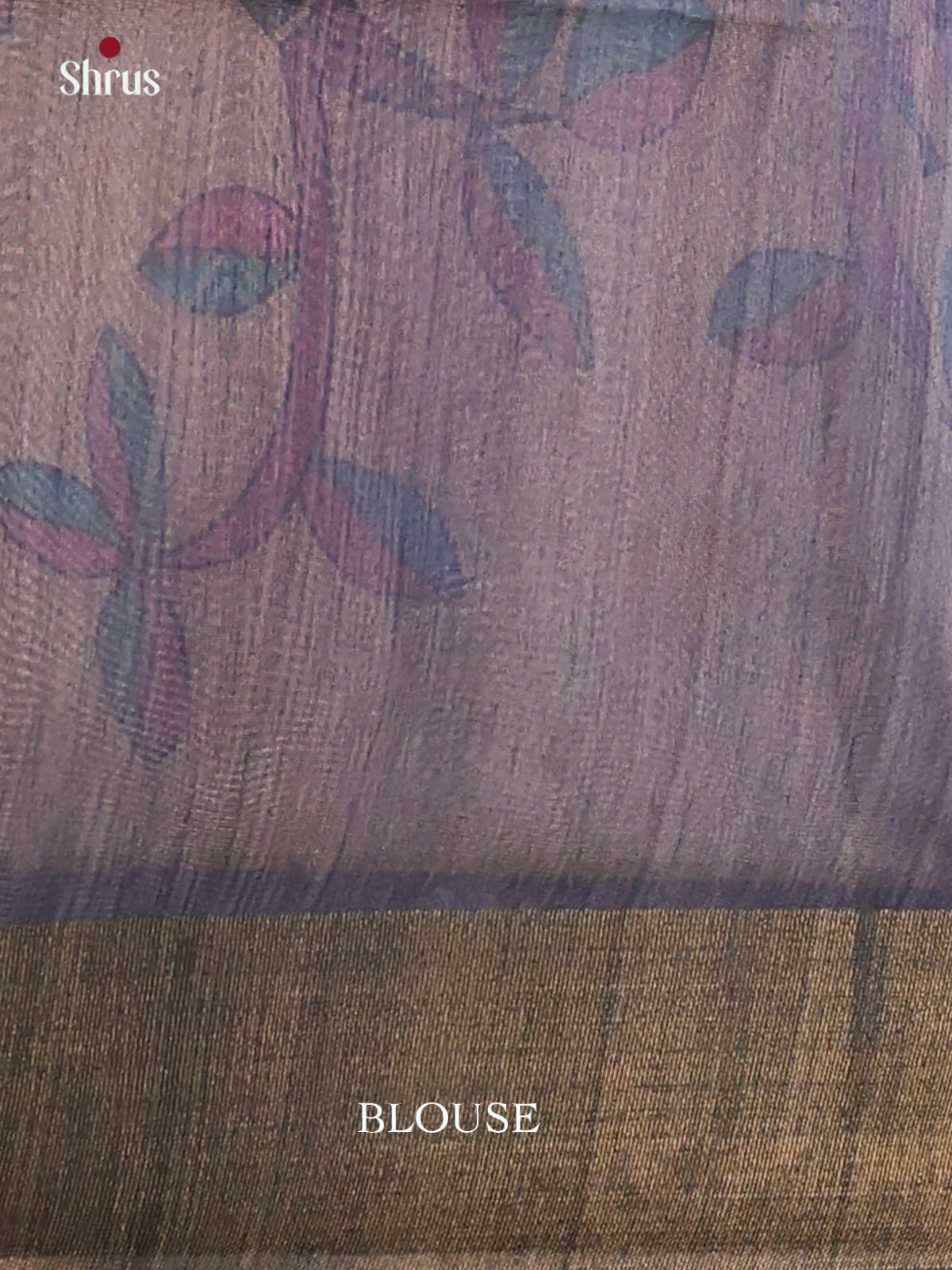 Sandal & Navy blue - Champa Semitussa Saree - DCS11264 - Shop on Shrus.com