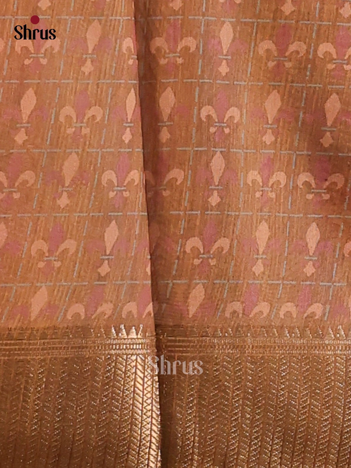 Onion  Pink & olive Green - Champa Semitussa Saree - DCS11278 - Shop on Shrus.com