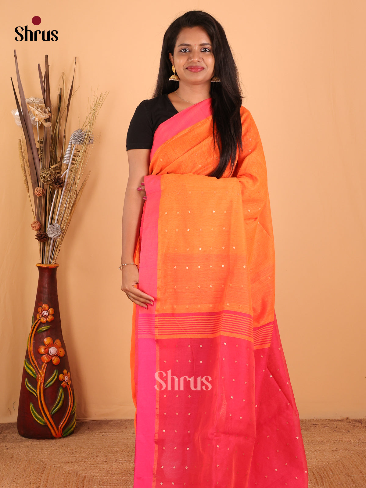DCS12004 - Bengal Cotton  Saree - Shop on Shrus.com