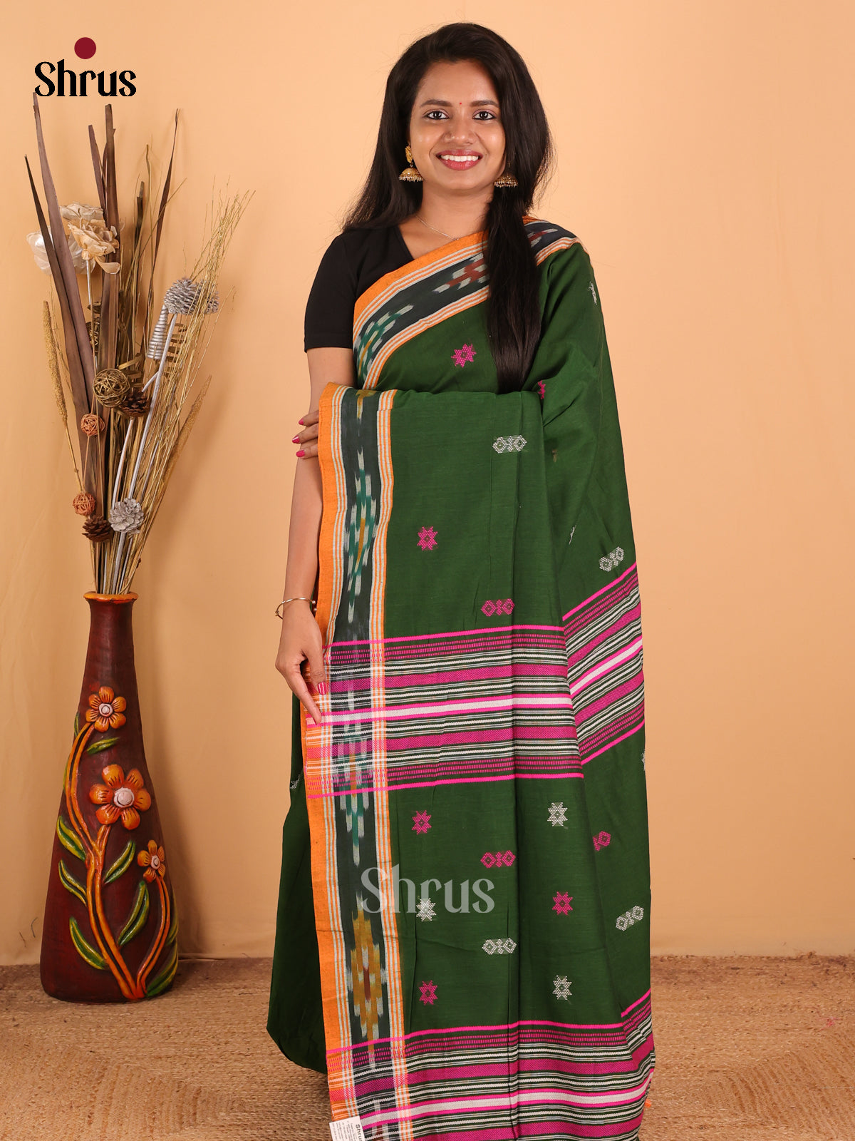 DCS12015 - Bengal Cotton  Saree - Shop on Shrus.com