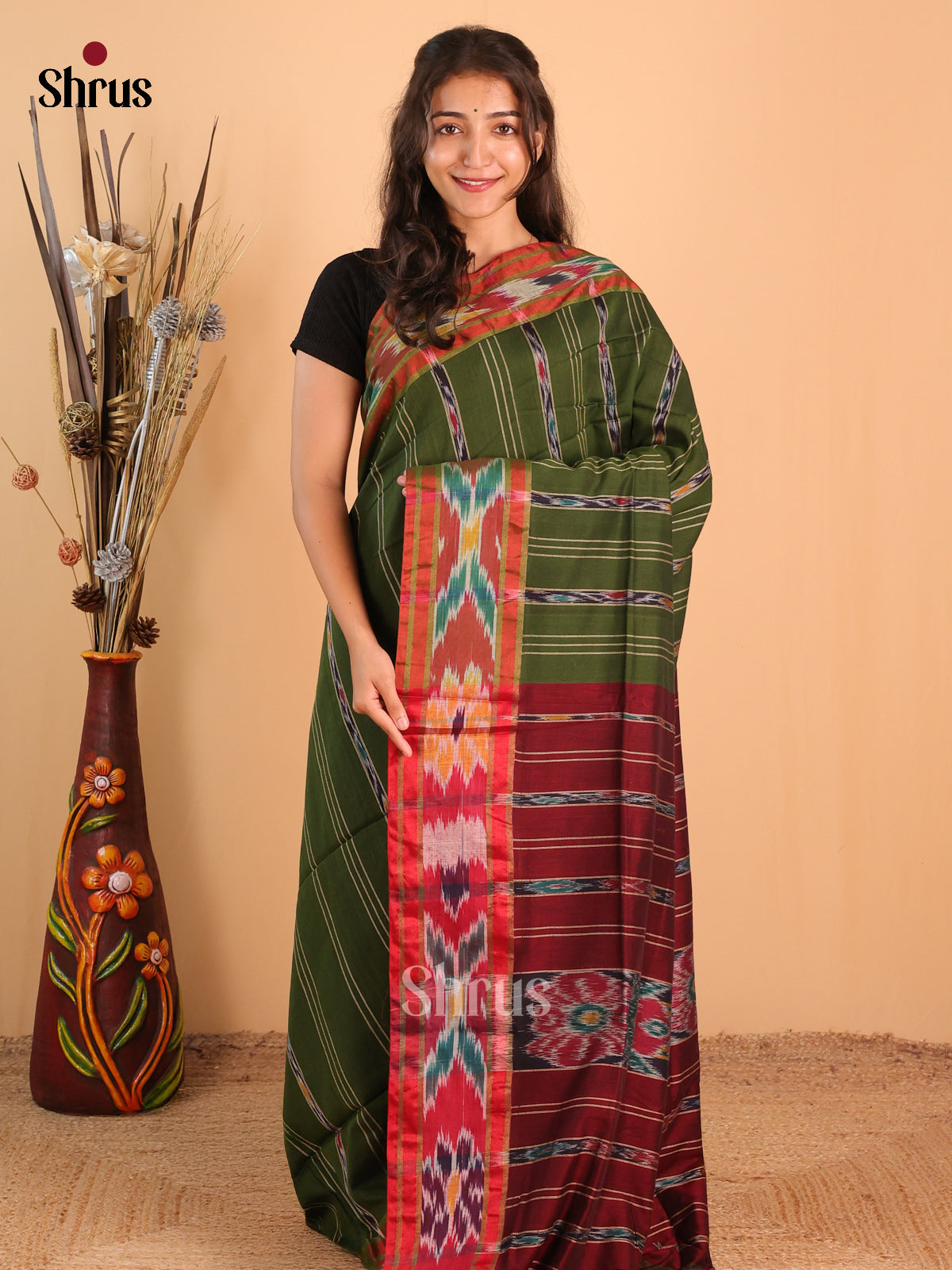 DCS12021 - Bengal cotton Saree - Shop on Shrus.com